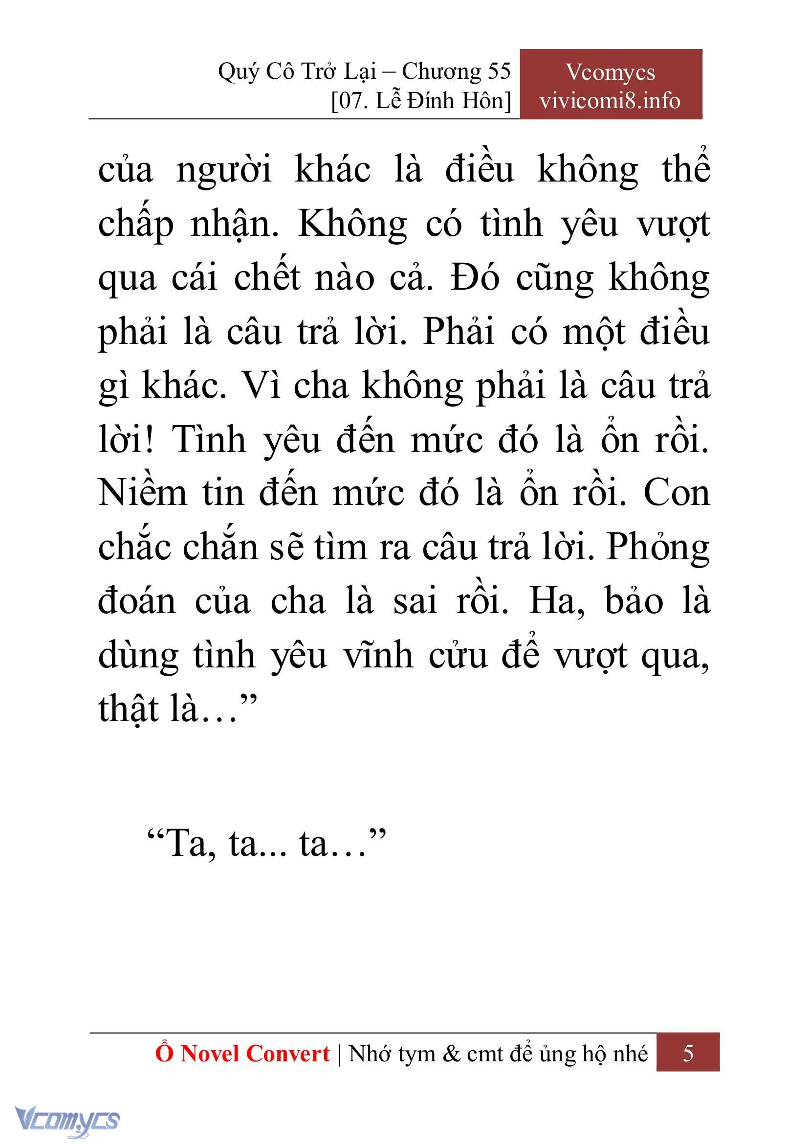 [Novel] Quý Cô Trở Lại Chapter  55 - 7