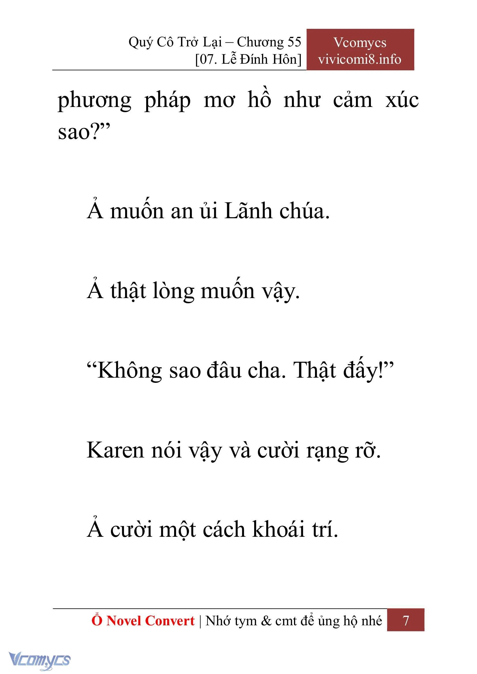 [Novel] Quý Cô Trở Lại Chapter  55 - 9