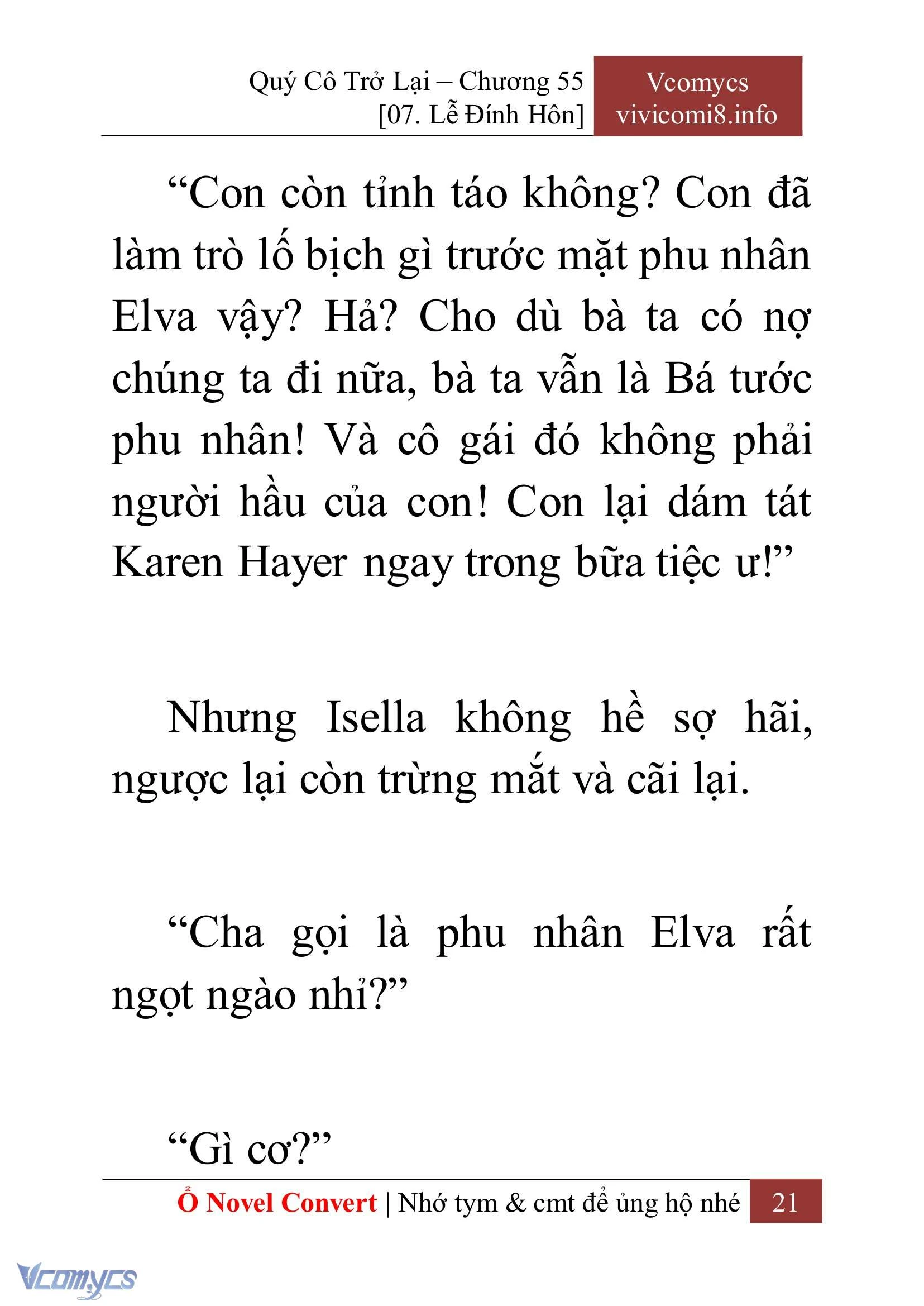 [Novel] Quý Cô Trở Lại Chapter  55 - 23