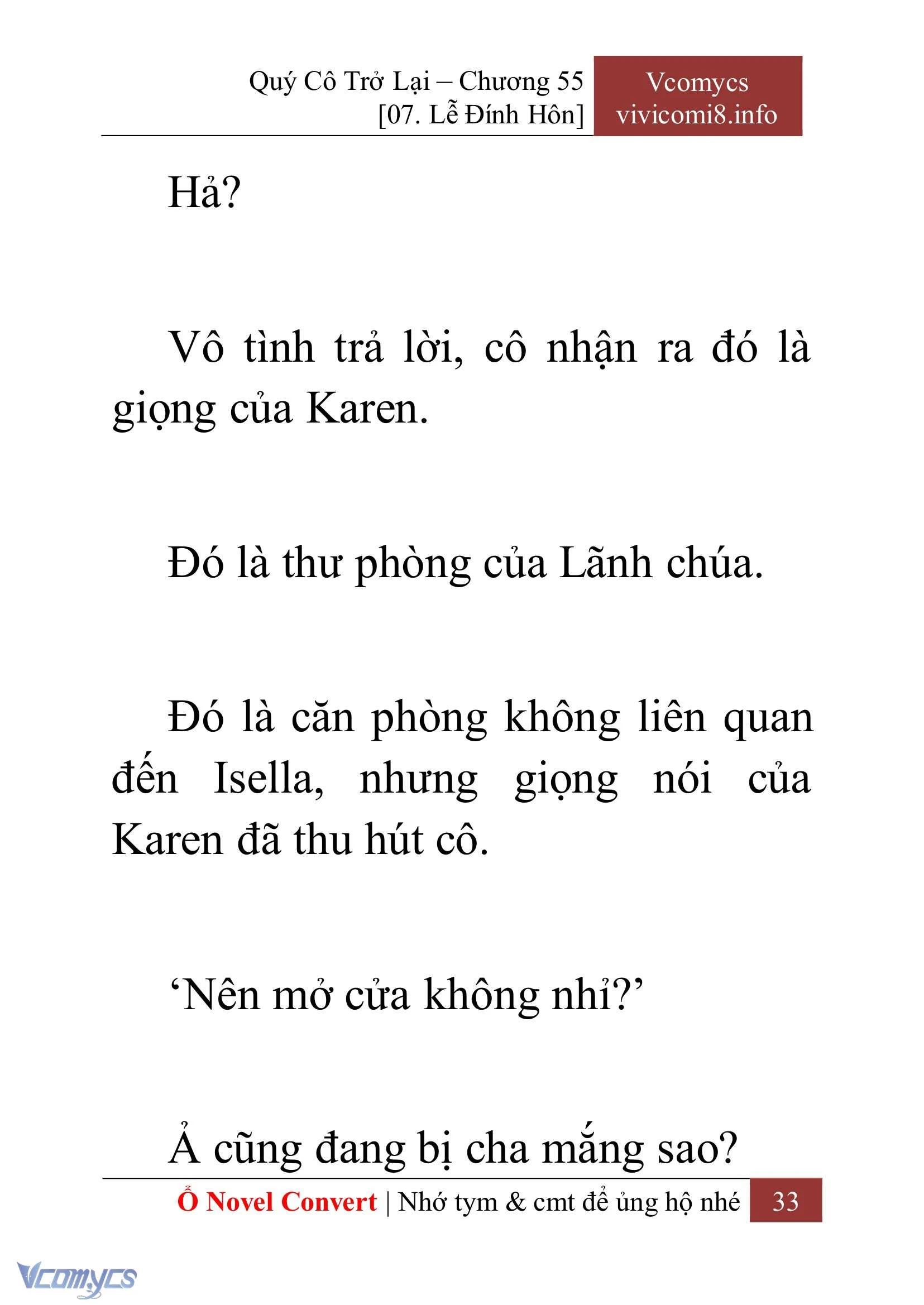 [Novel] Quý Cô Trở Lại Chapter  55 - 35