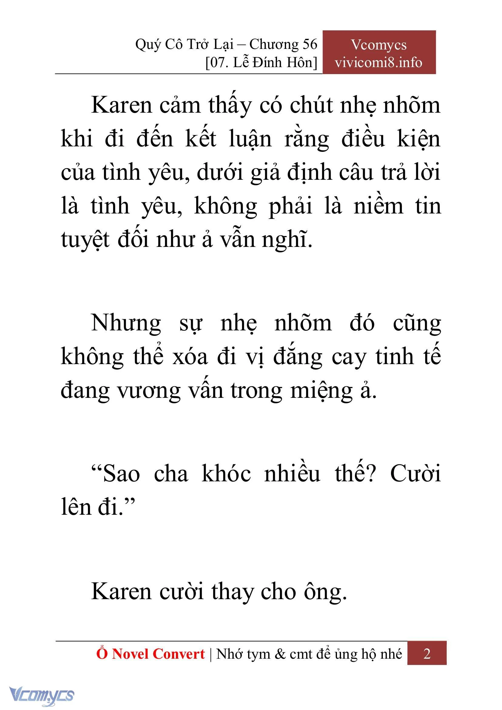 [Novel] Quý Cô Trở Lại Chapter  56 - 4