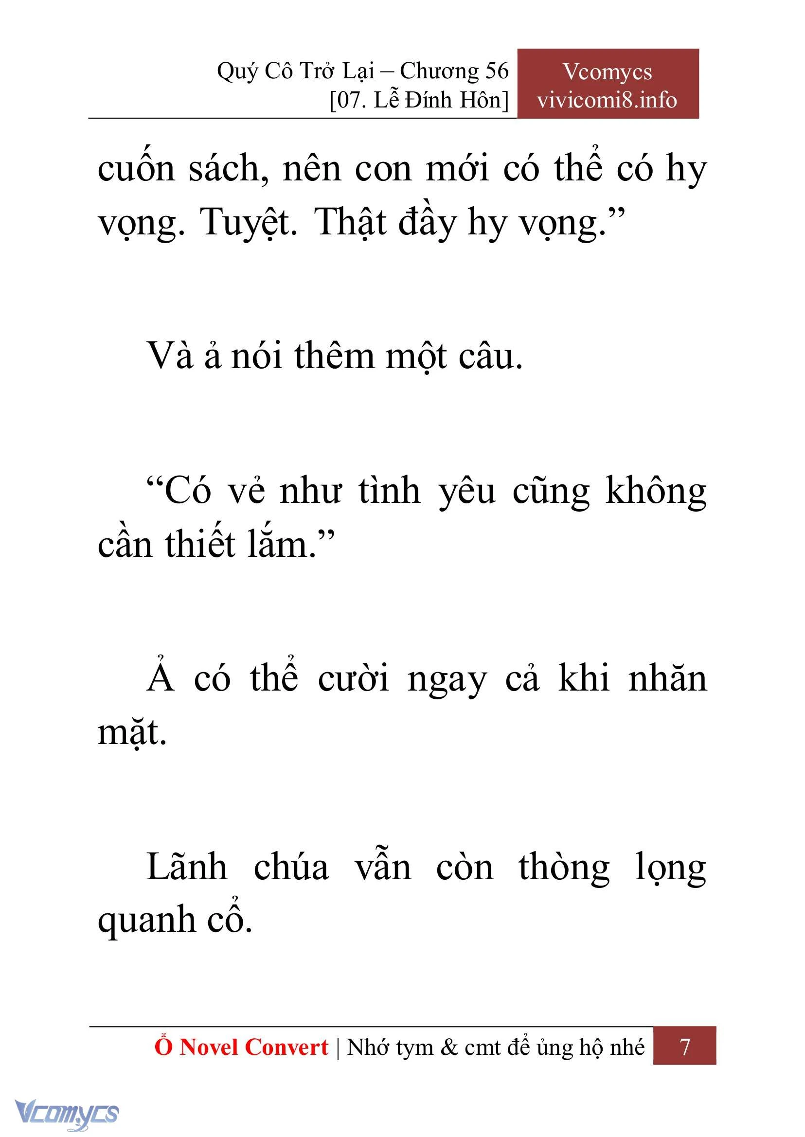 [Novel] Quý Cô Trở Lại Chapter  56 - 9