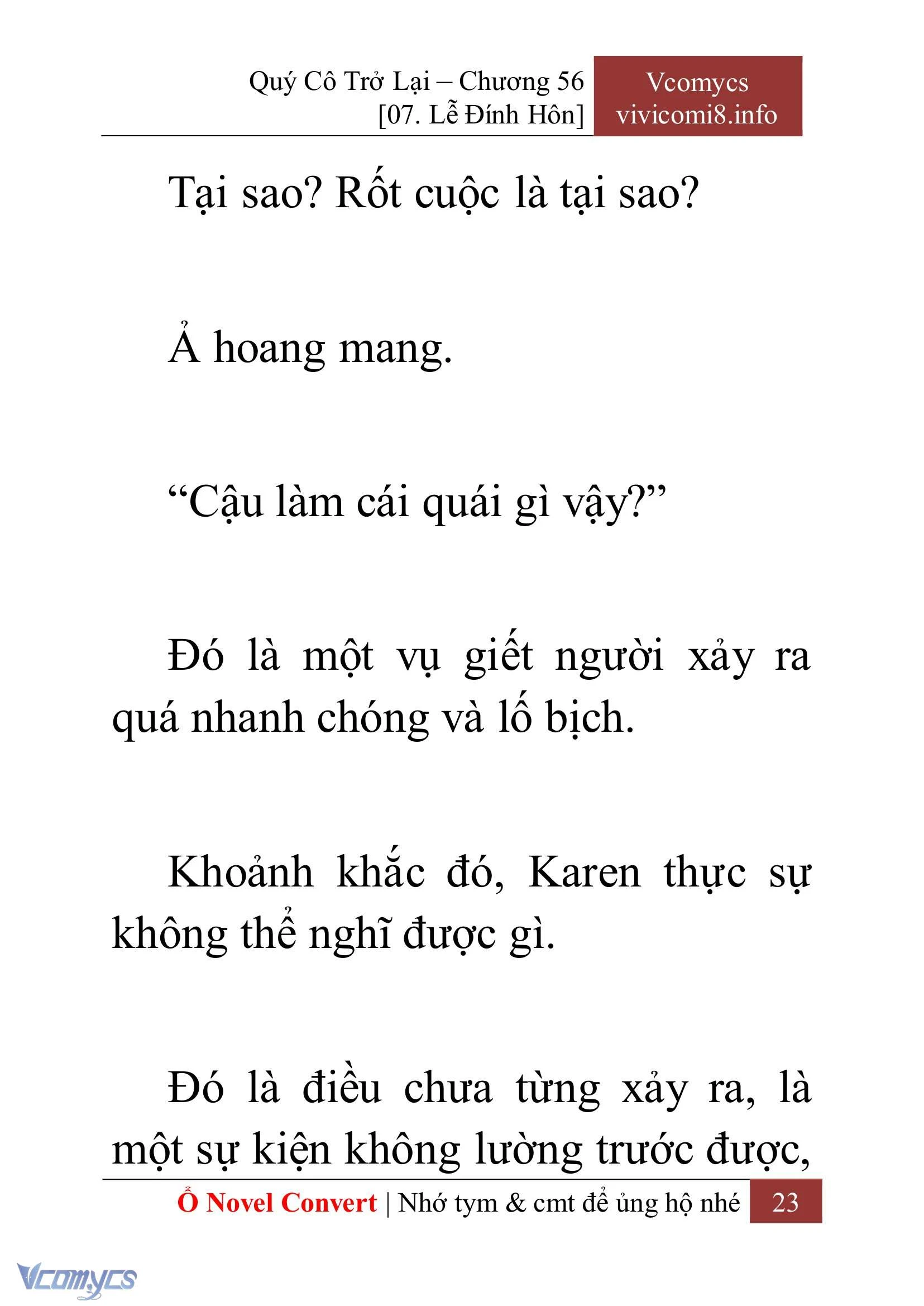 [Novel] Quý Cô Trở Lại Chapter  56 - 25
