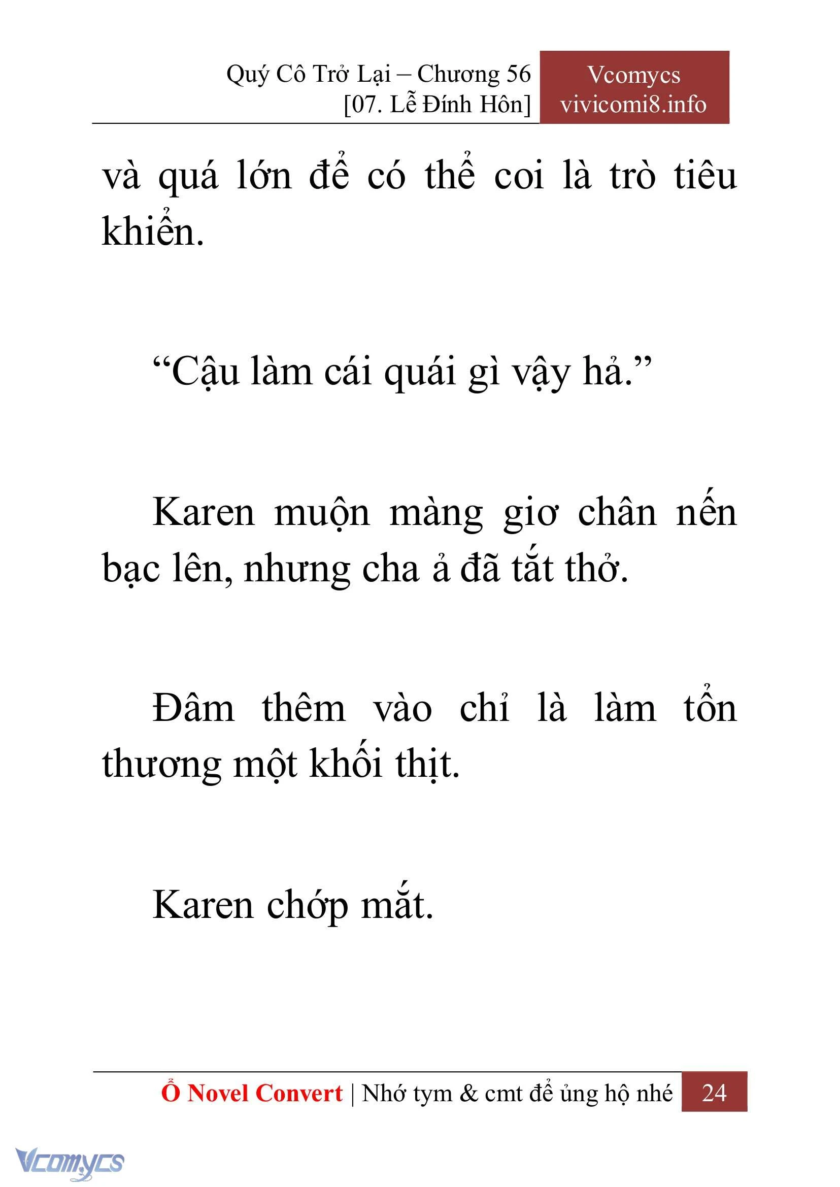 [Novel] Quý Cô Trở Lại Chapter  56 - 26