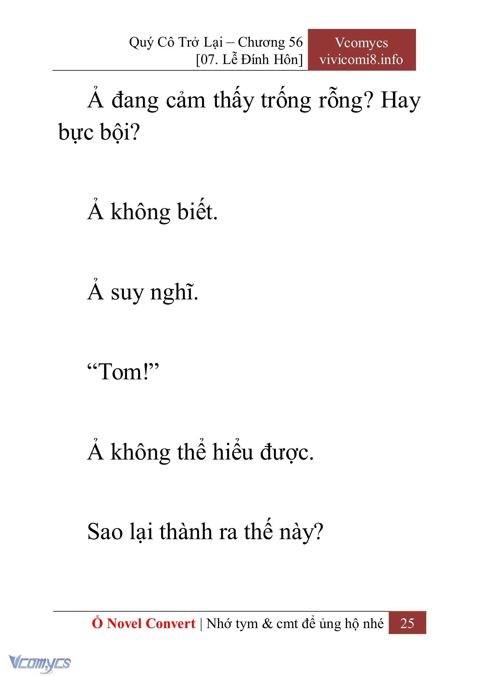 [Novel] Quý Cô Trở Lại Chapter  56 - 27