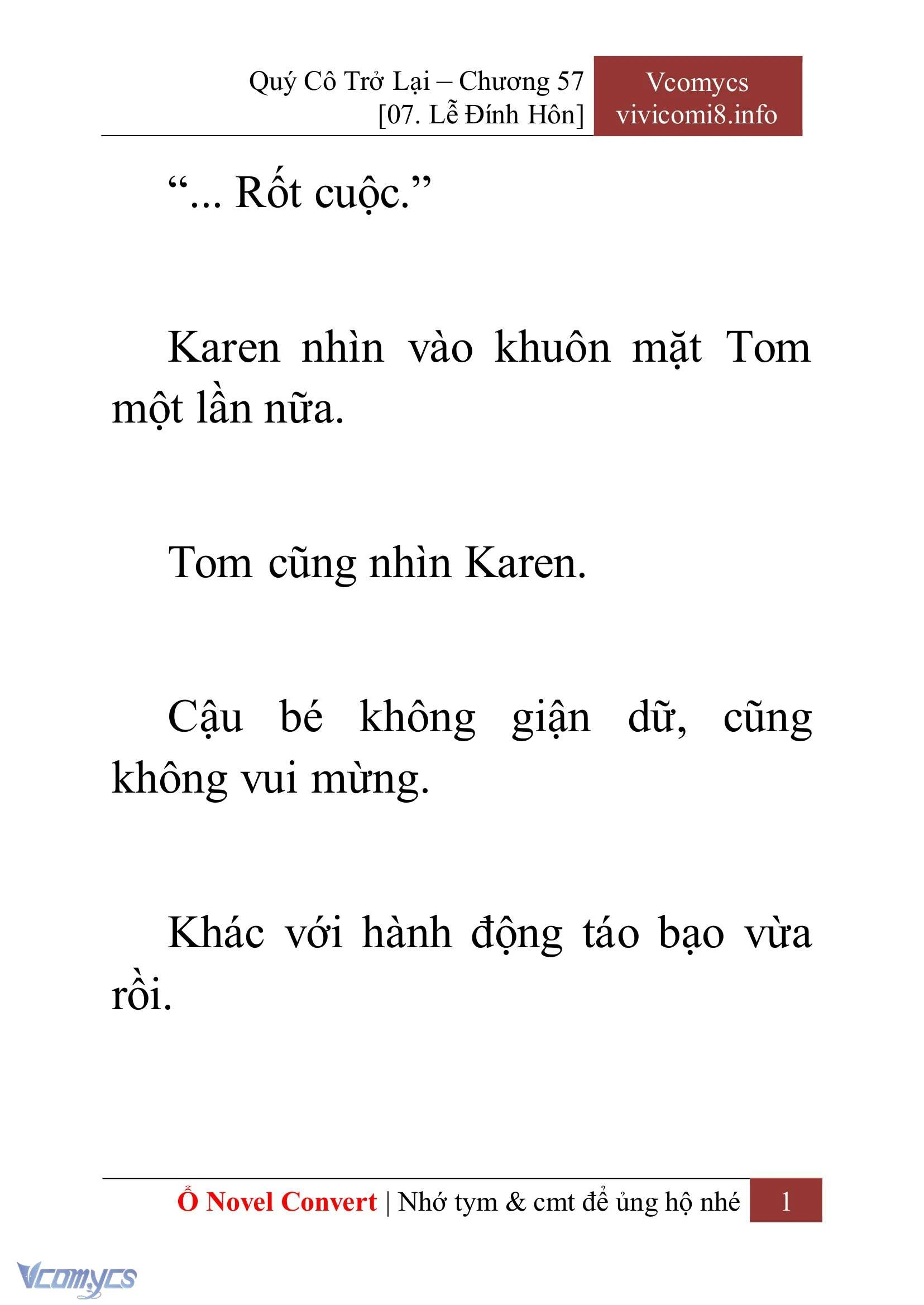 [Novel] Quý Cô Trở Lại Chapter  57 - 3