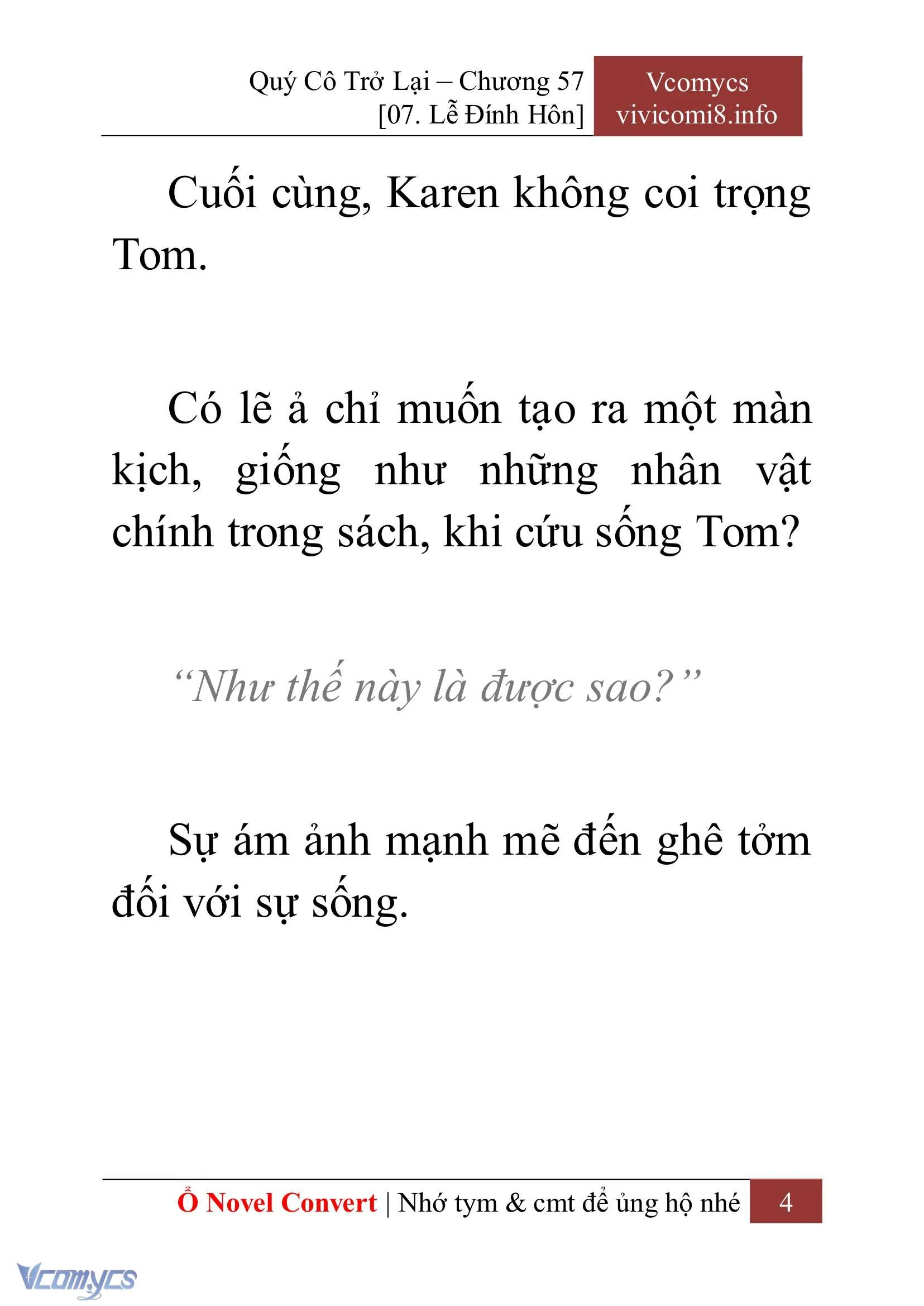 [Novel] Quý Cô Trở Lại Chapter  57 - 6