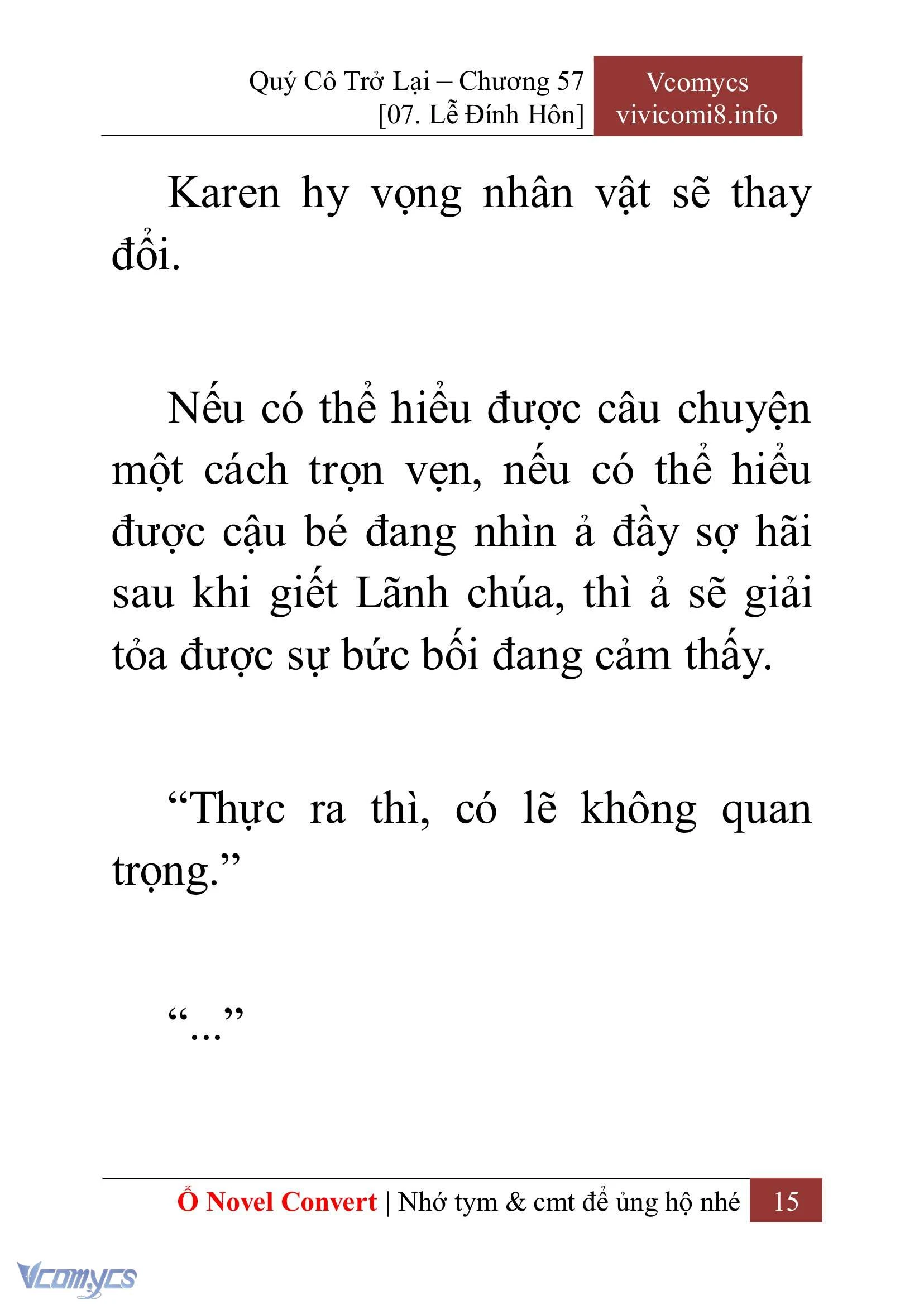 [Novel] Quý Cô Trở Lại Chapter  57 - 17