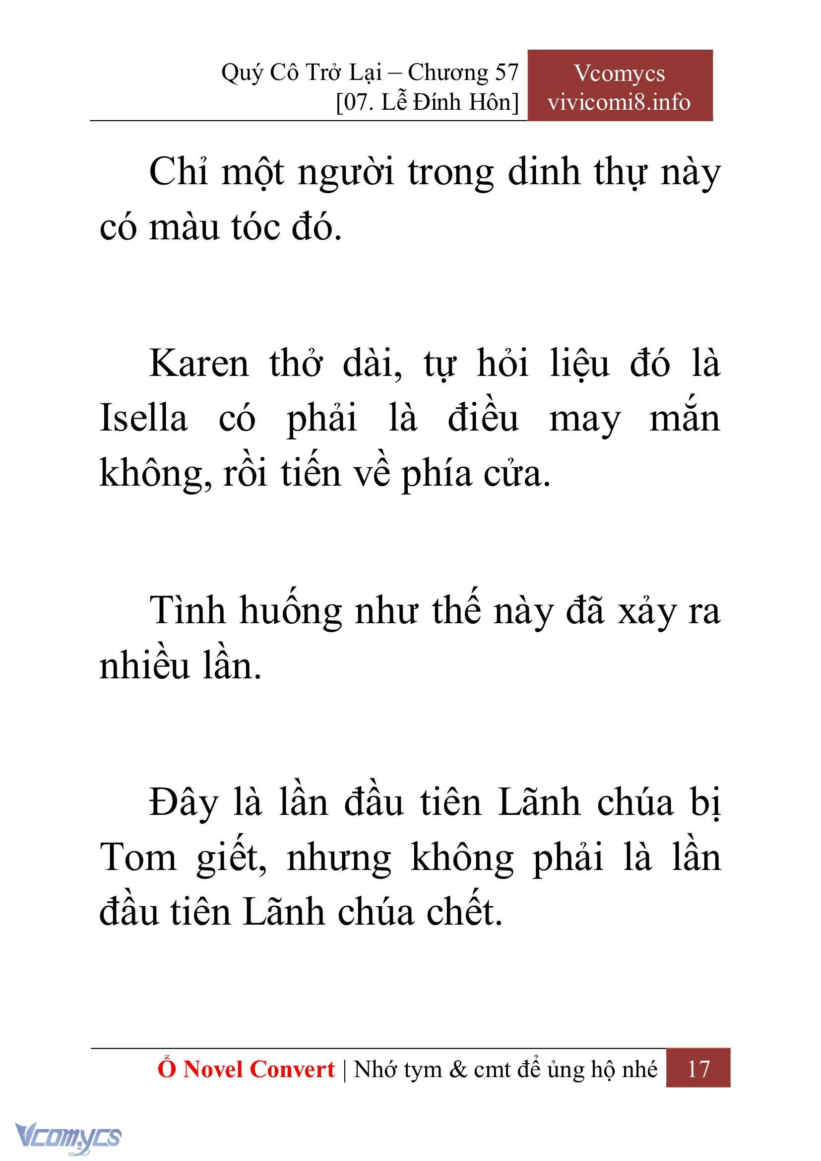 [Novel] Quý Cô Trở Lại Chapter  57 - 19