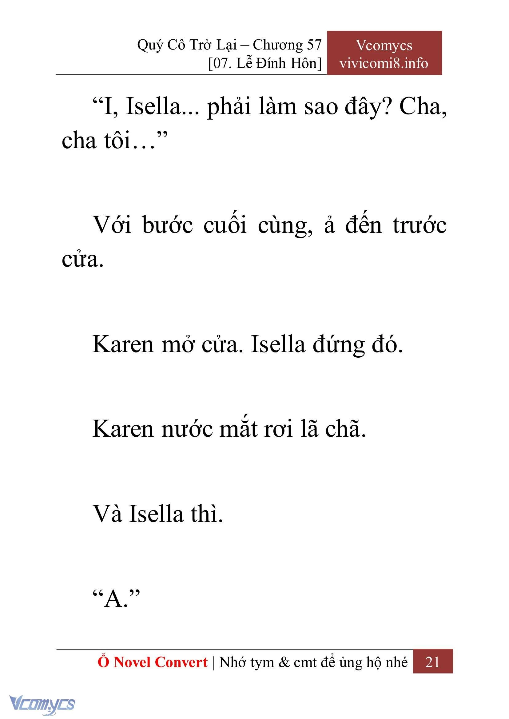 [Novel] Quý Cô Trở Lại Chapter  57 - 23