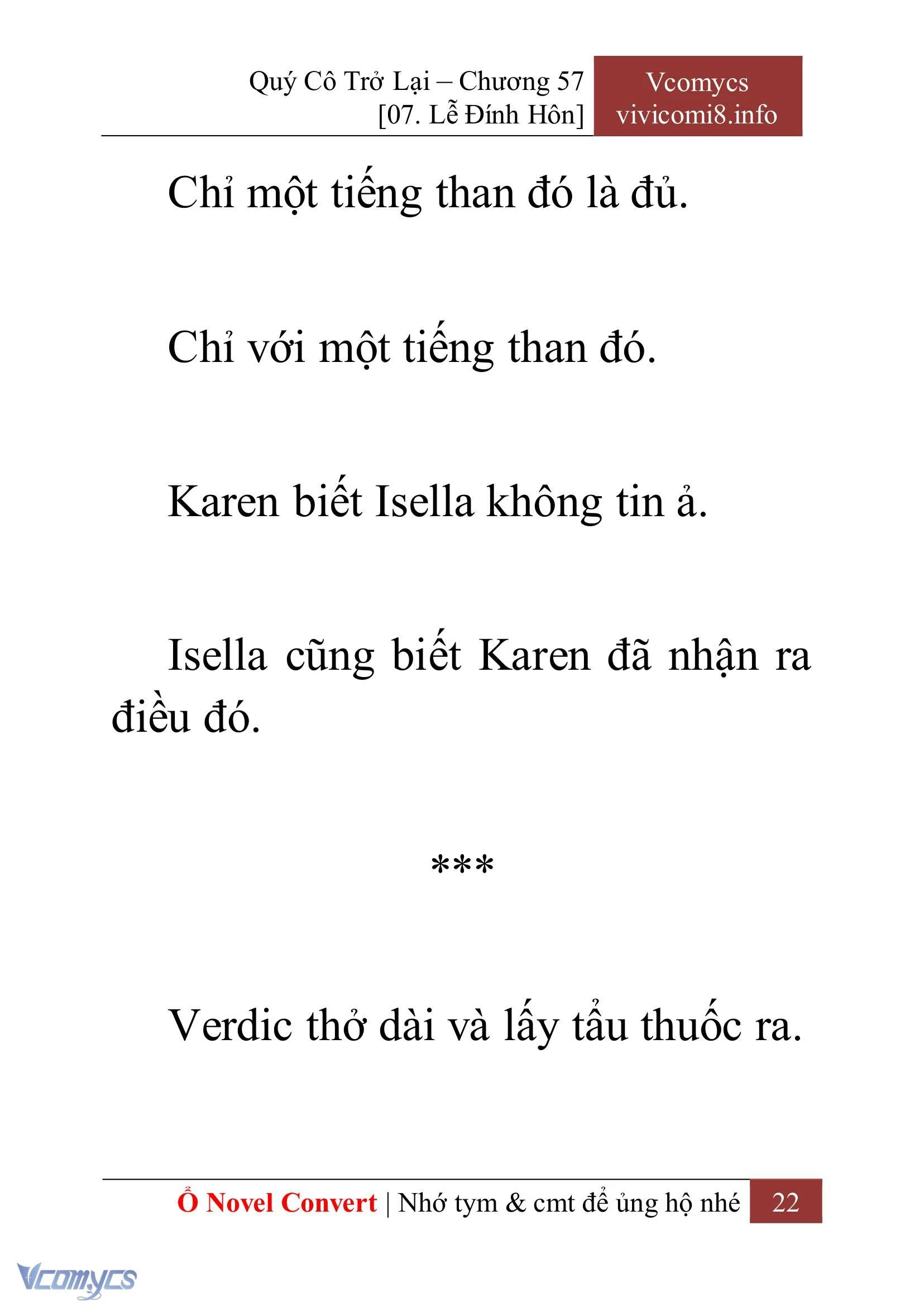 [Novel] Quý Cô Trở Lại Chapter  57 - 24