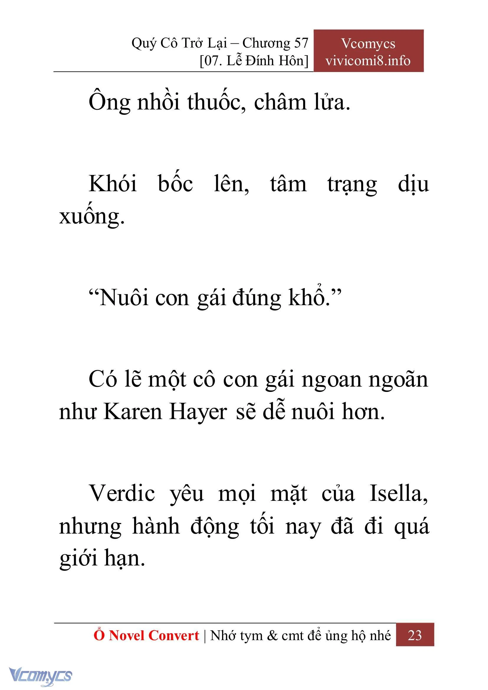 [Novel] Quý Cô Trở Lại Chapter  57 - 25