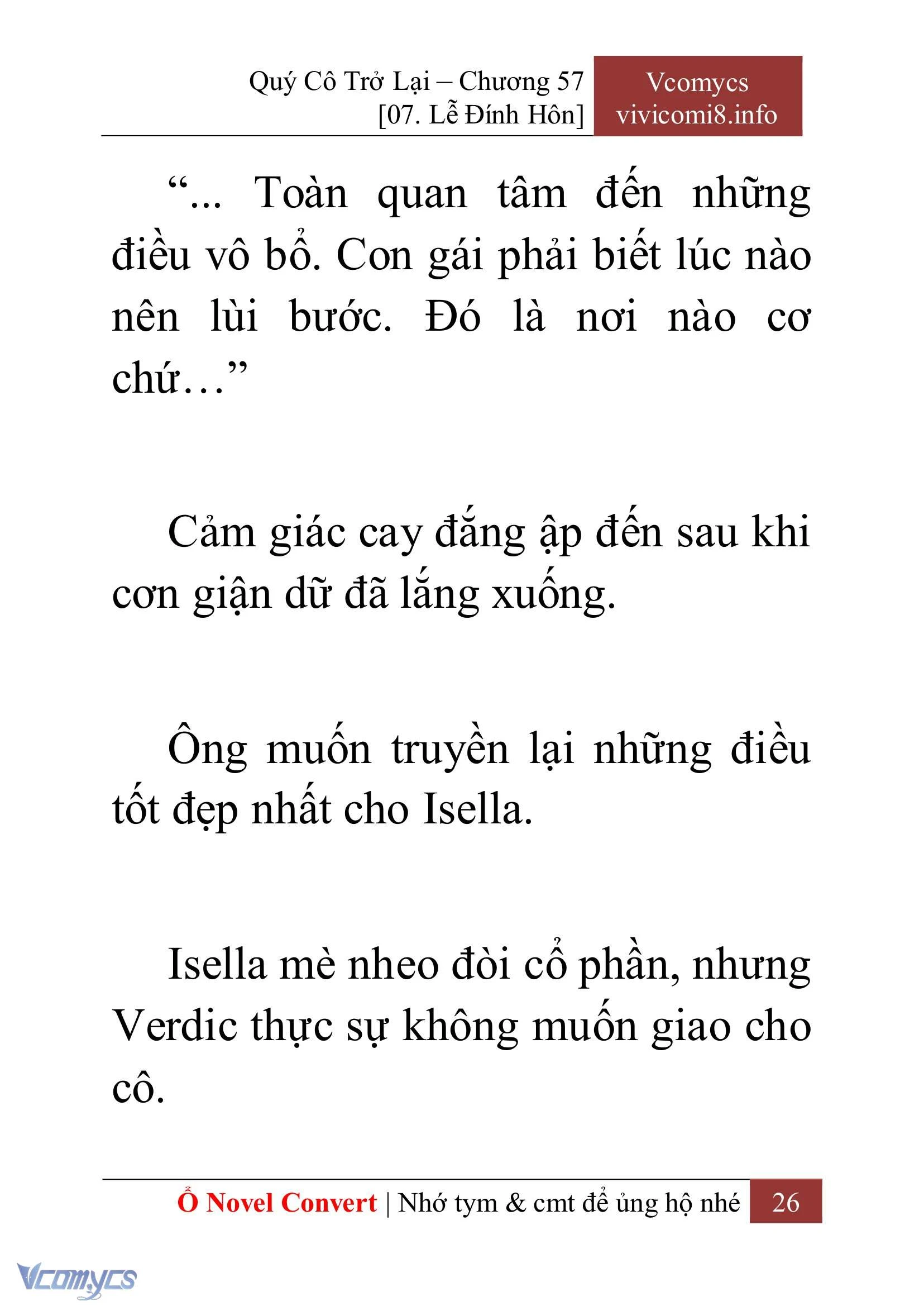 [Novel] Quý Cô Trở Lại Chapter  57 - 28