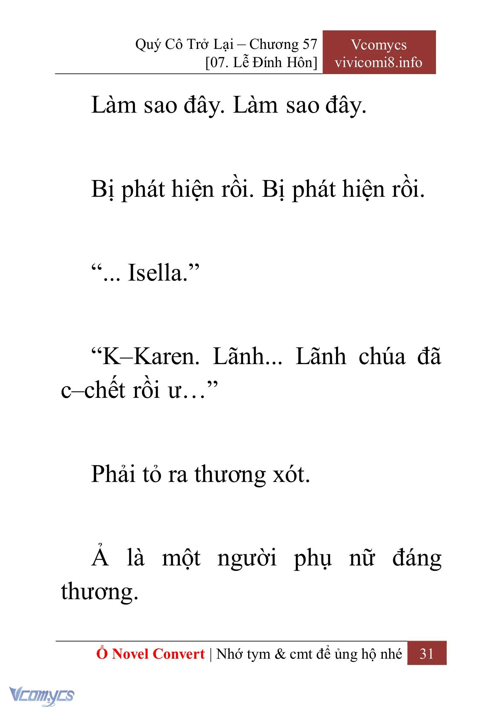 [Novel] Quý Cô Trở Lại Chapter  57 - 33