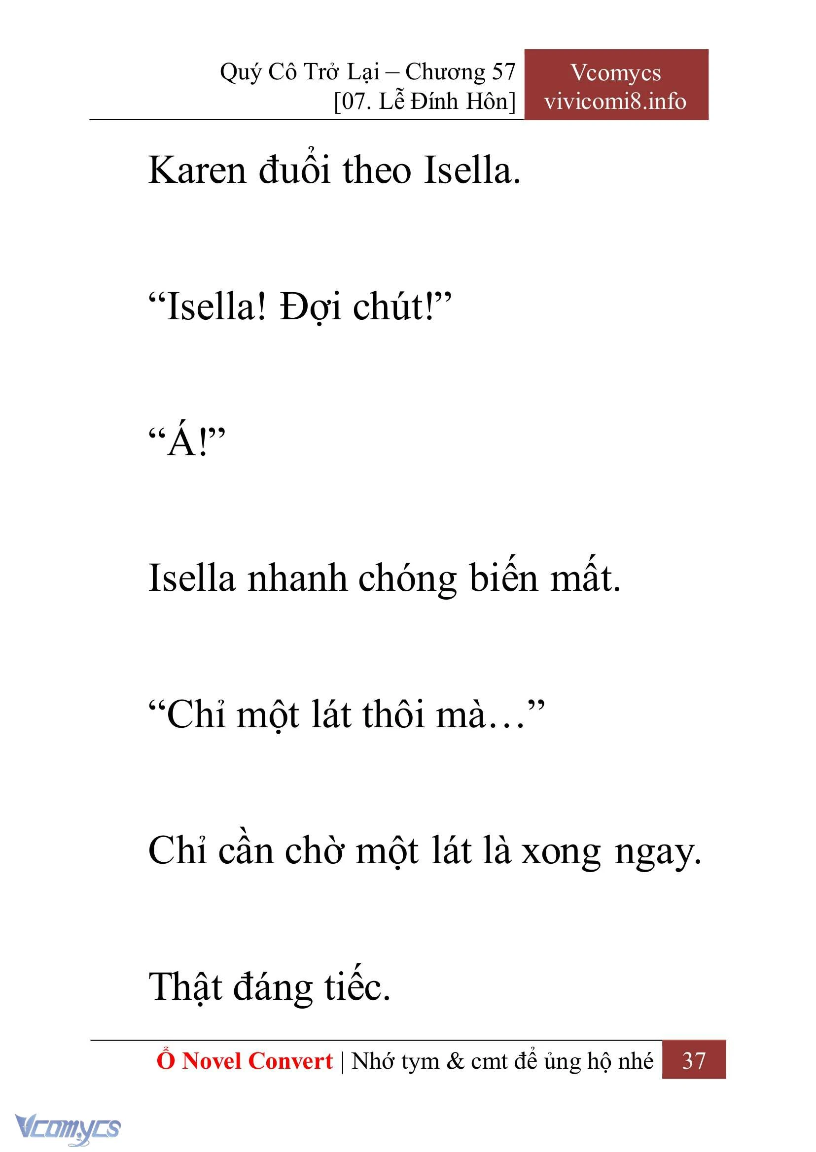 [Novel] Quý Cô Trở Lại Chapter  57 - 39