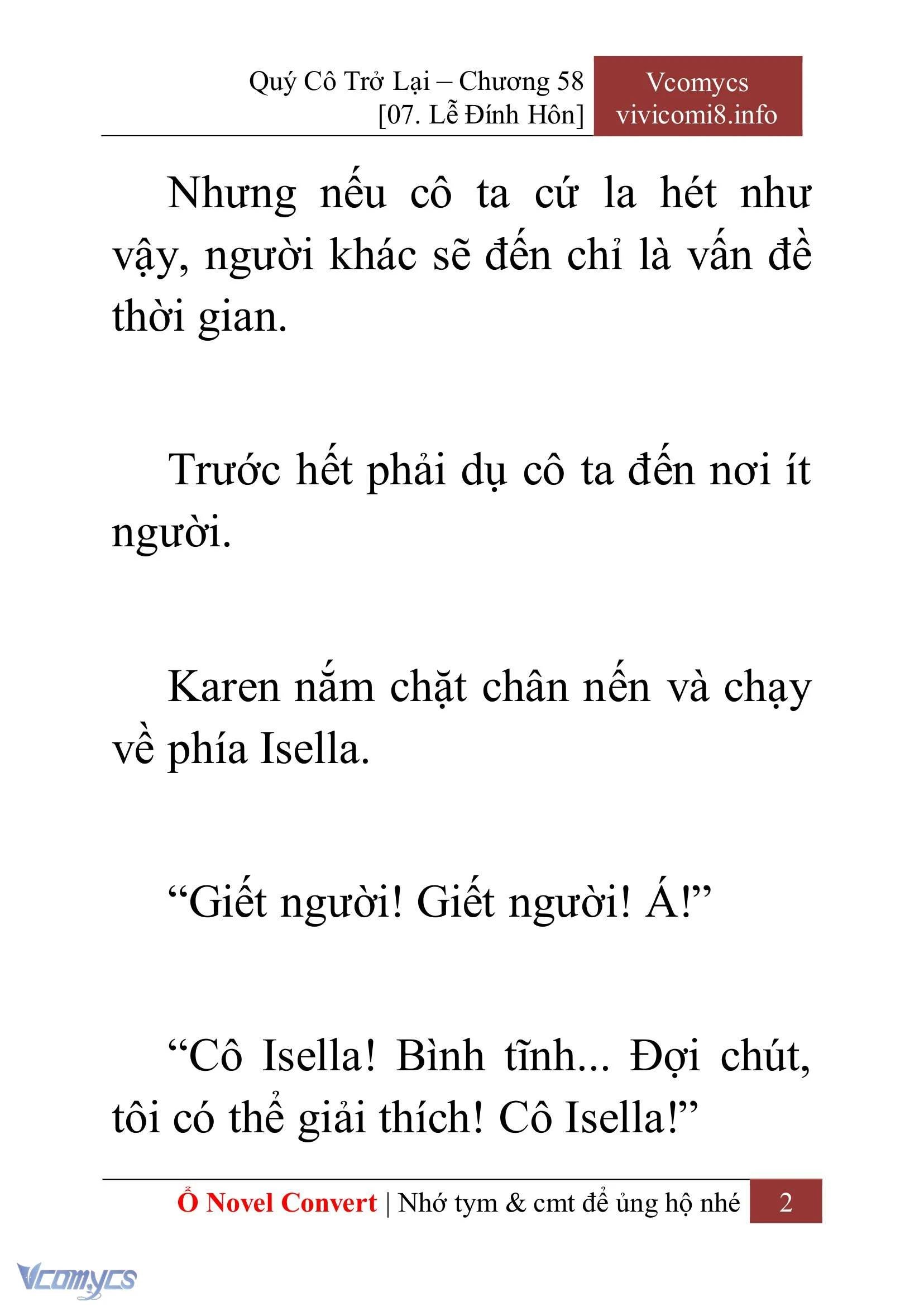 [Novel] Quý Cô Trở Lại Chapter  58 - 4