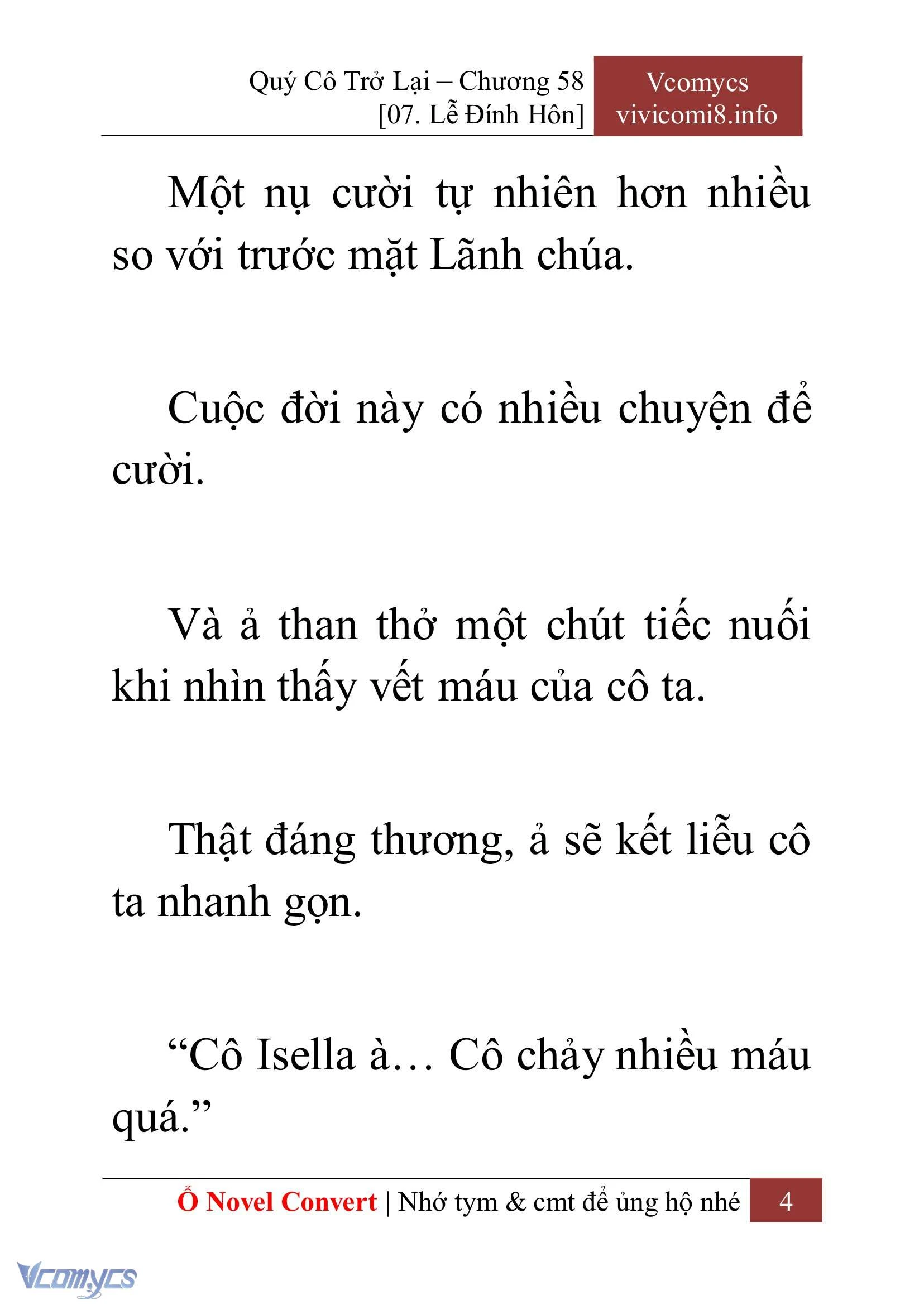 [Novel] Quý Cô Trở Lại Chapter  58 - 6