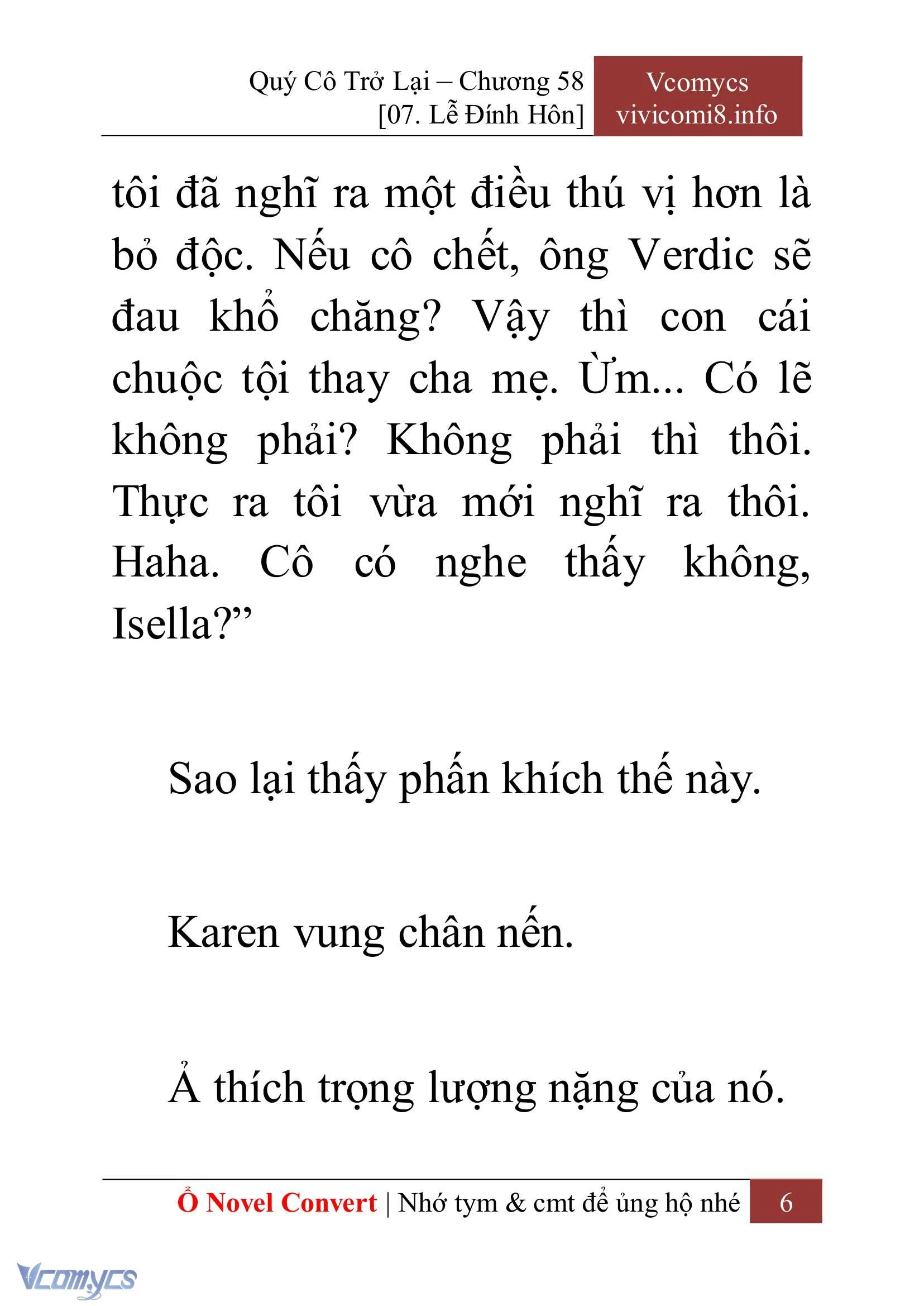 [Novel] Quý Cô Trở Lại Chapter  58 - 8