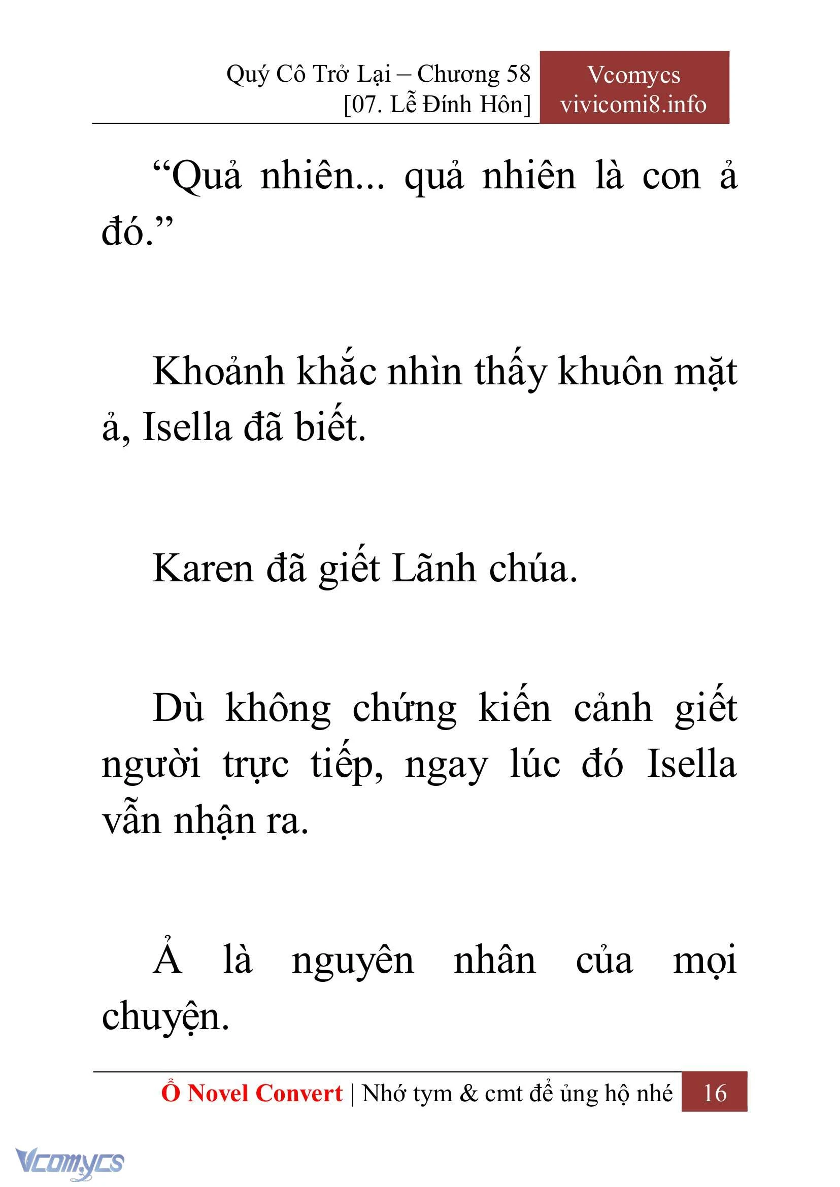 [Novel] Quý Cô Trở Lại Chapter  58 - 18