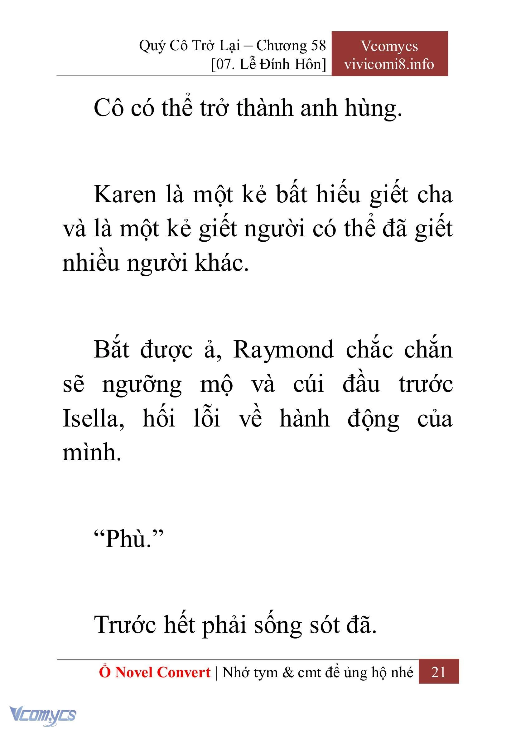 [Novel] Quý Cô Trở Lại Chapter  58 - 23