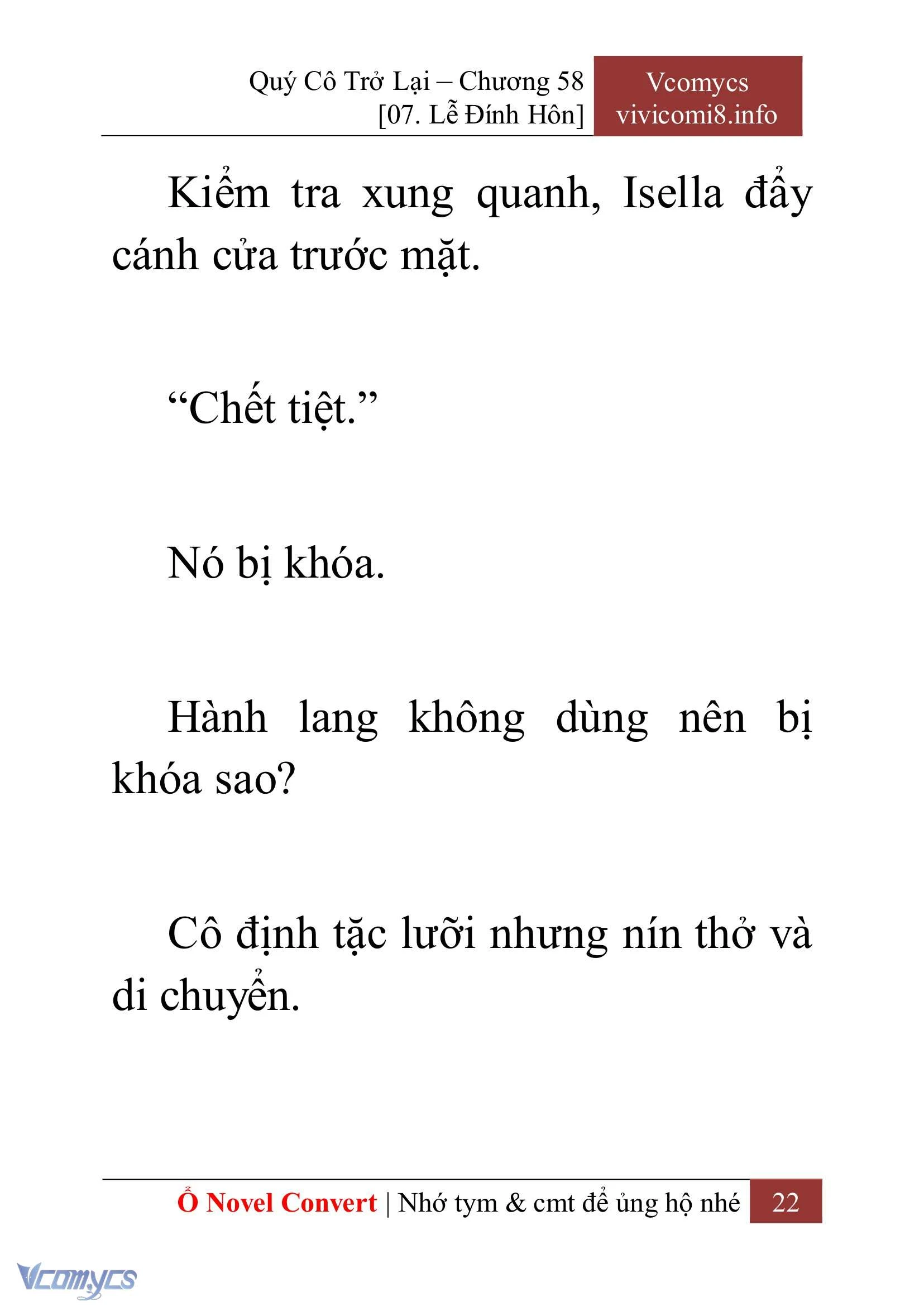 [Novel] Quý Cô Trở Lại Chapter  58 - 24
