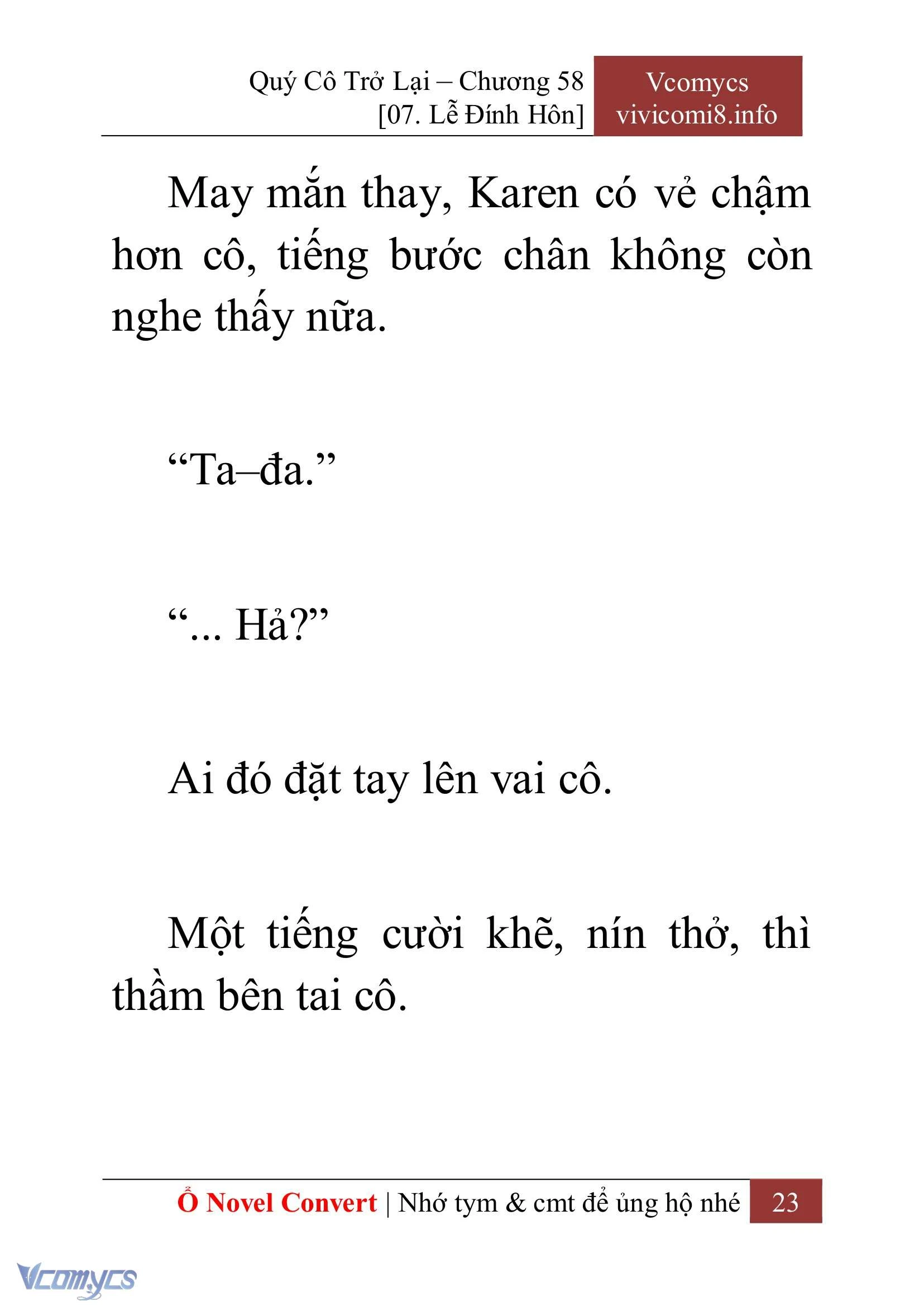 [Novel] Quý Cô Trở Lại Chapter  58 - 25