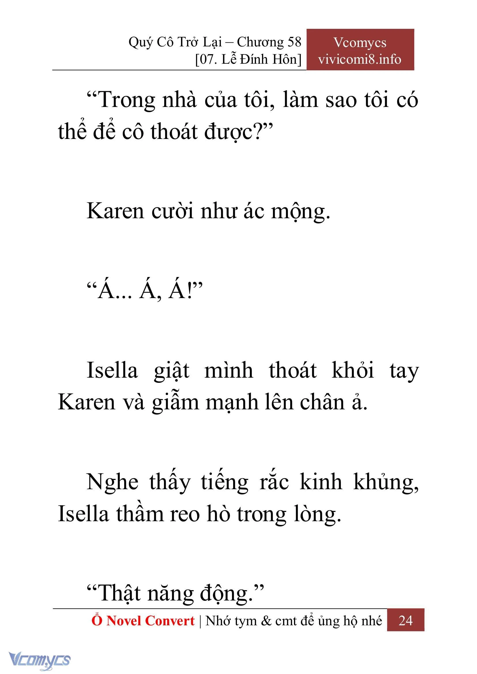 [Novel] Quý Cô Trở Lại Chapter  58 - 26