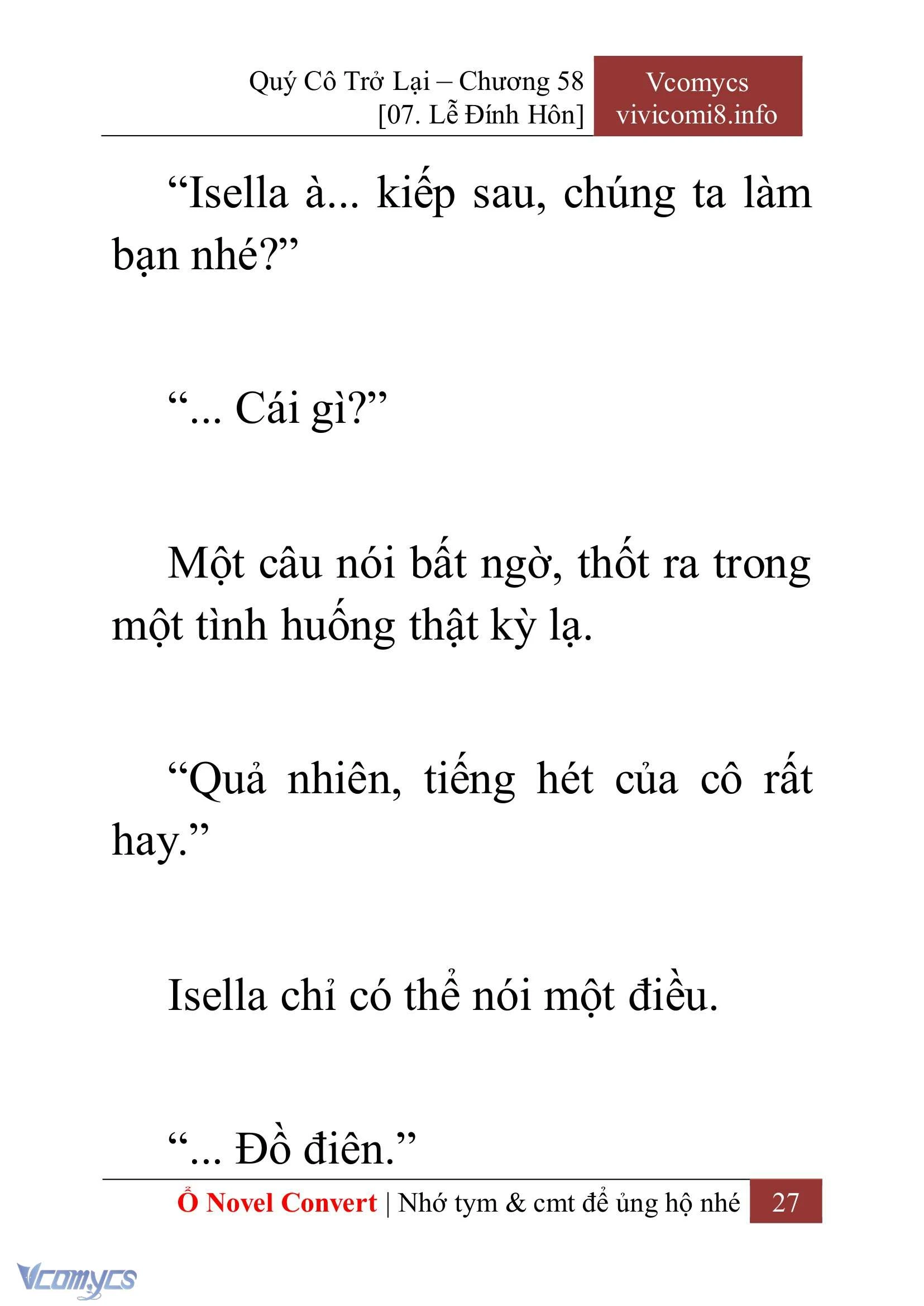 [Novel] Quý Cô Trở Lại Chapter  58 - 29