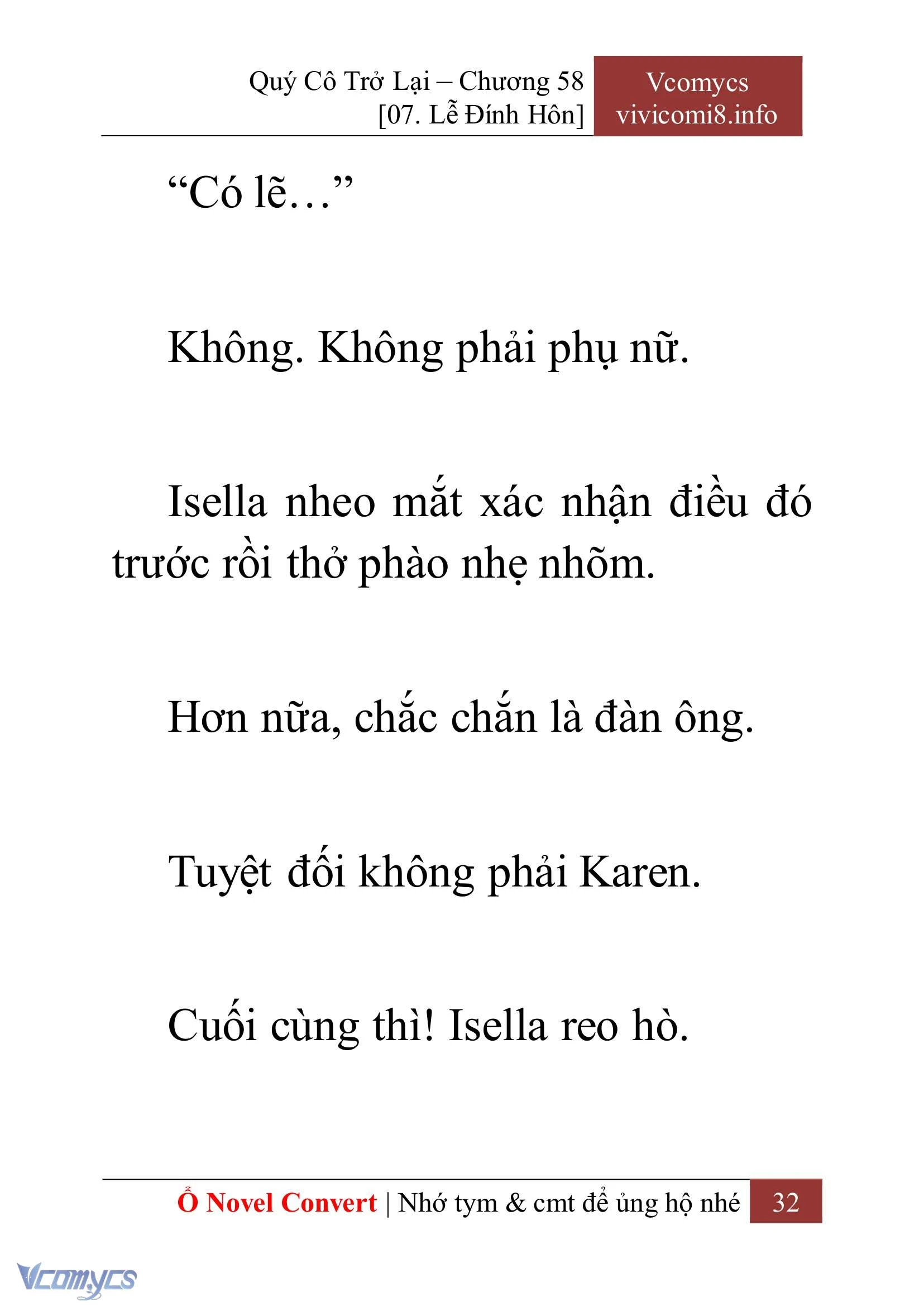 [Novel] Quý Cô Trở Lại Chapter  58 - 34