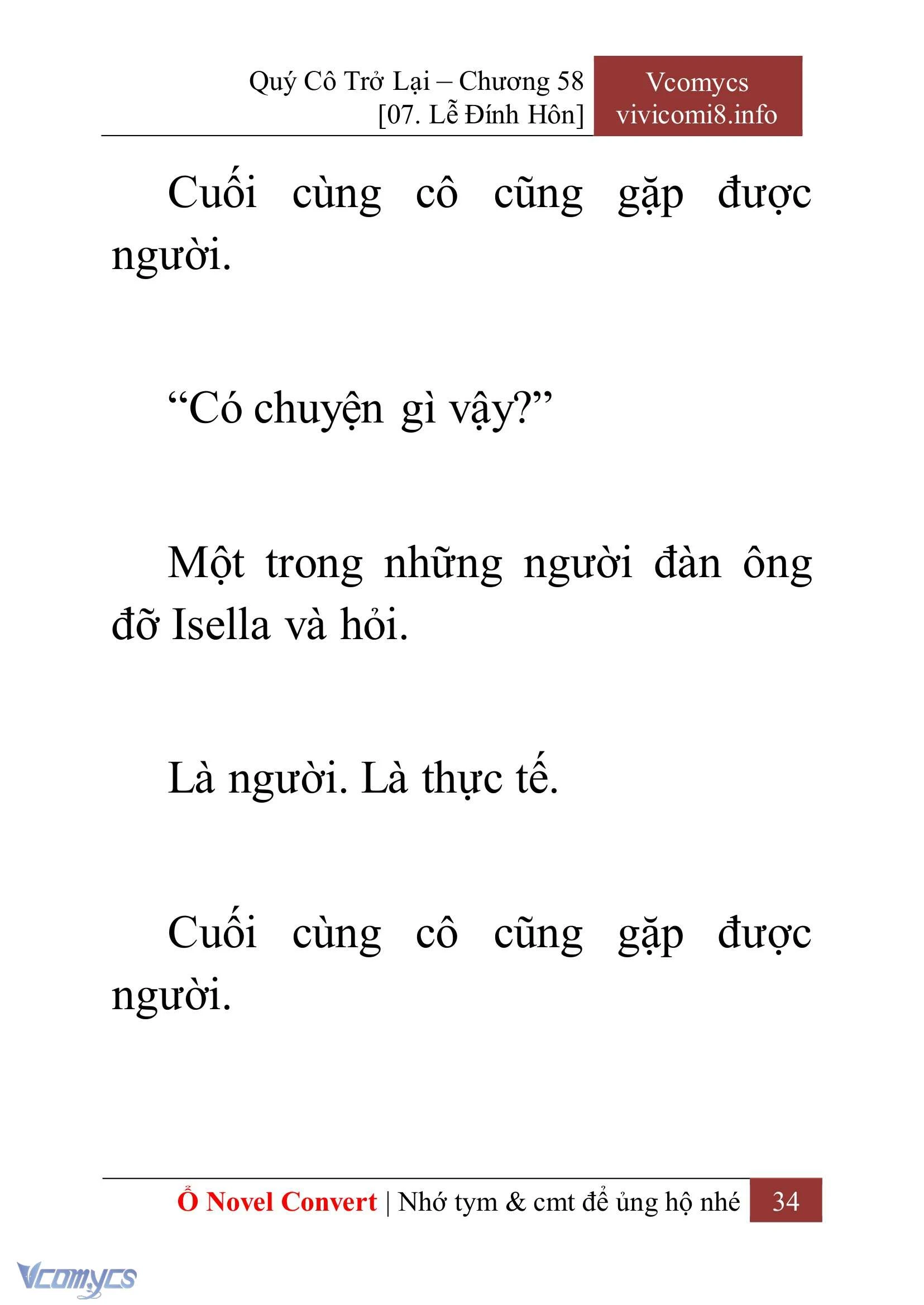[Novel] Quý Cô Trở Lại Chapter  58 - 36