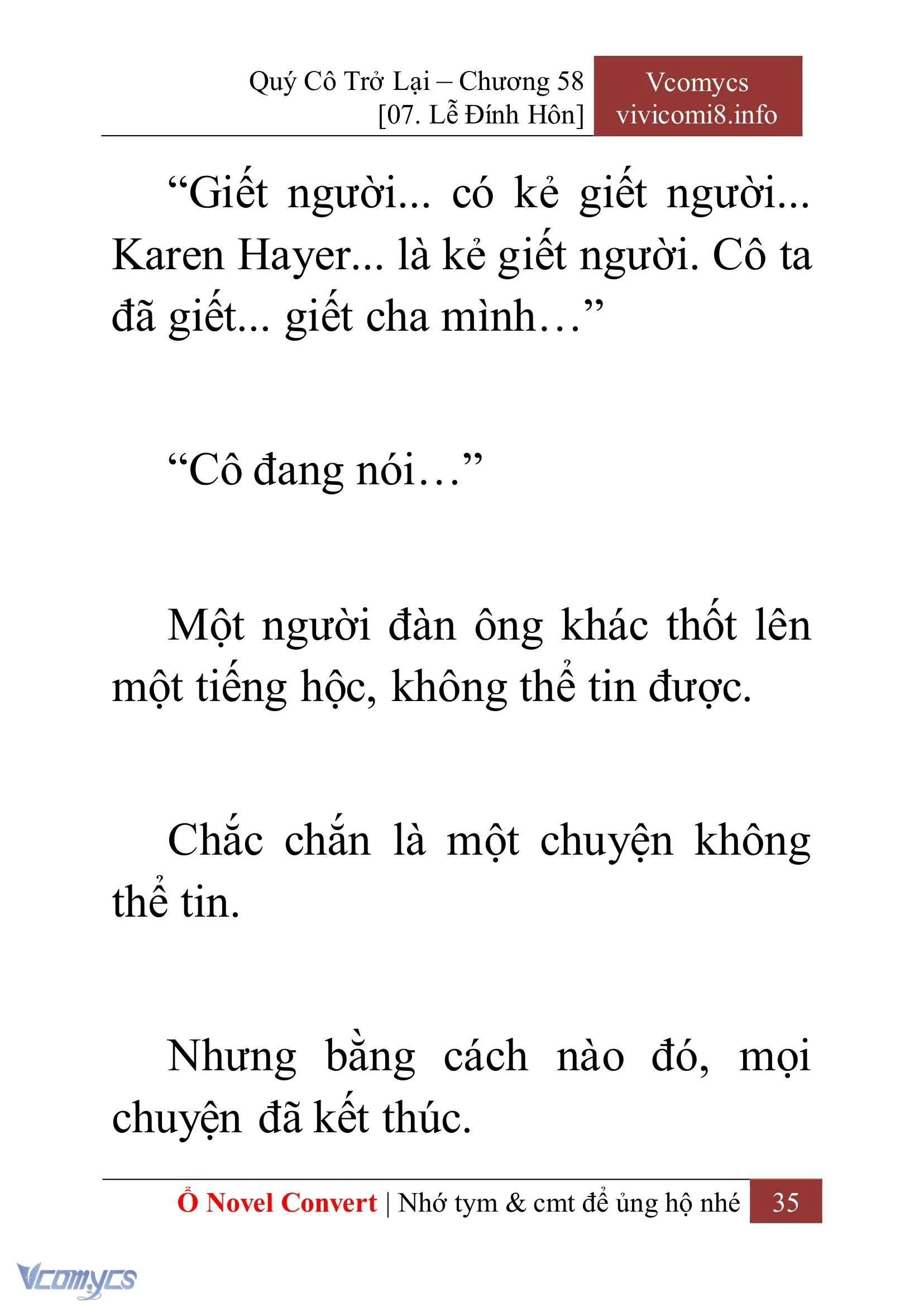 [Novel] Quý Cô Trở Lại Chapter  58 - 37