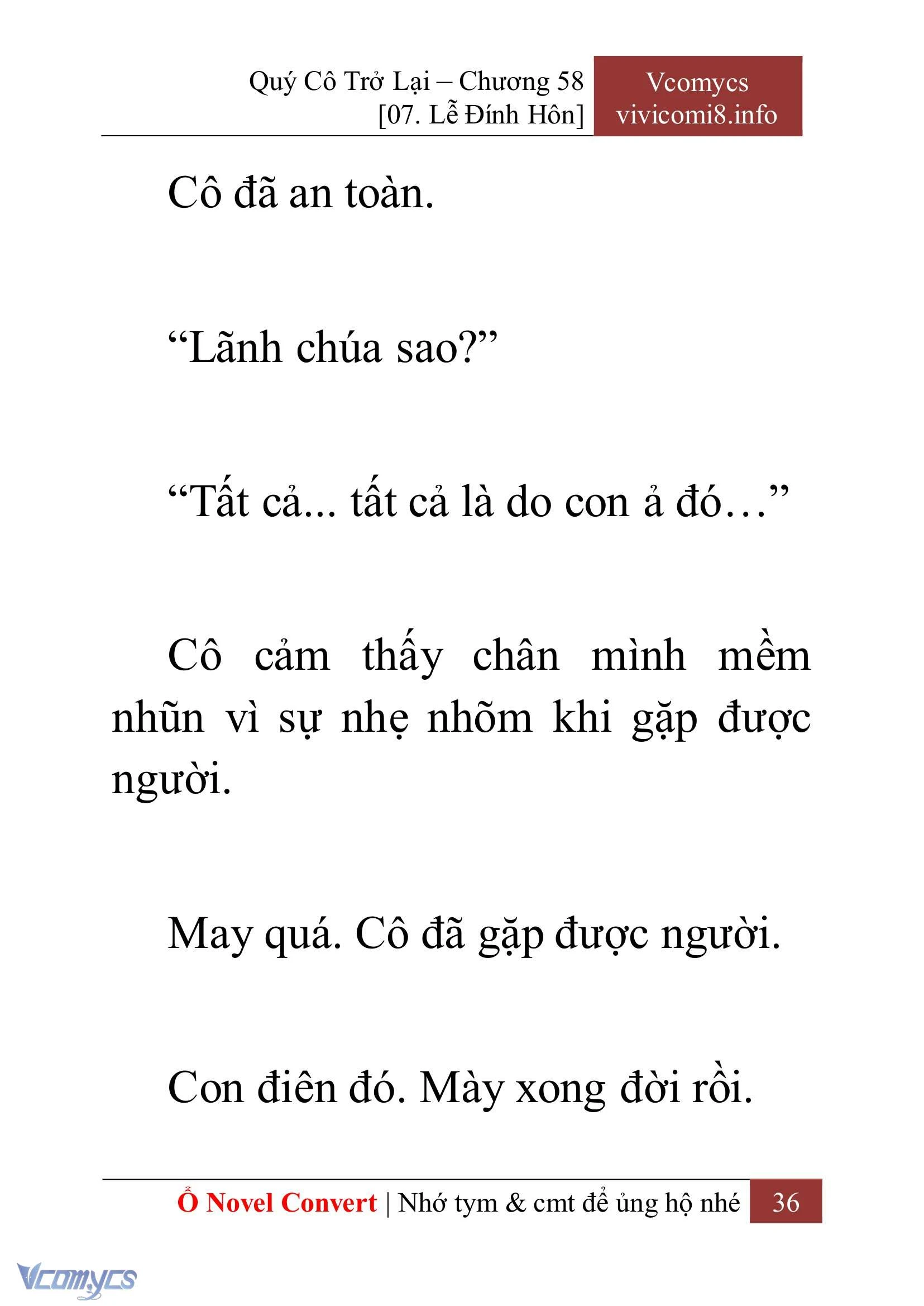 [Novel] Quý Cô Trở Lại Chapter  58 - 38