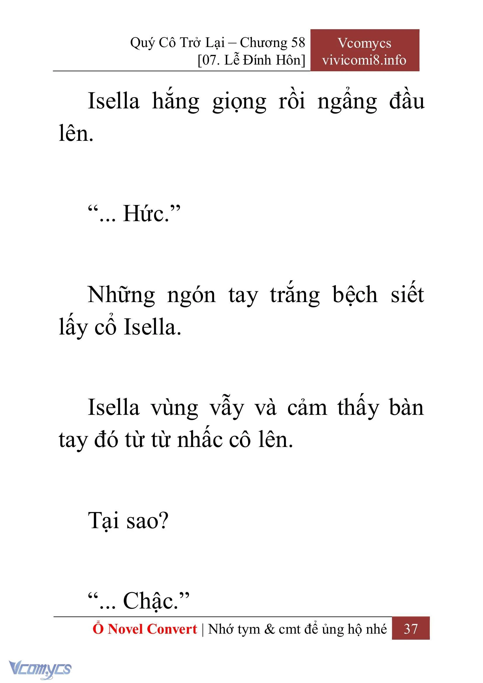 [Novel] Quý Cô Trở Lại Chapter  58 - 39