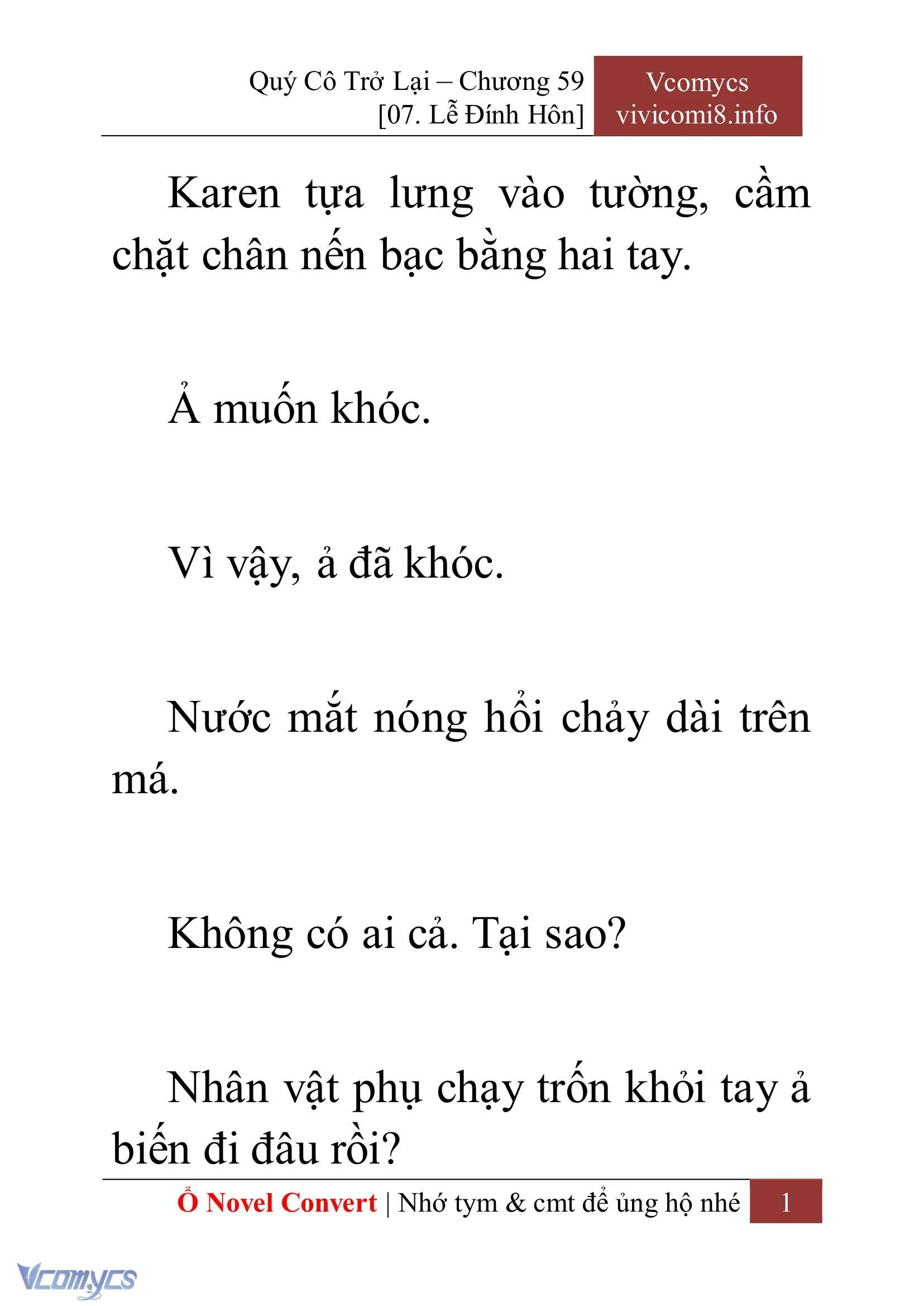 [Novel] Quý Cô Trở Lại Chapter  59 - 3