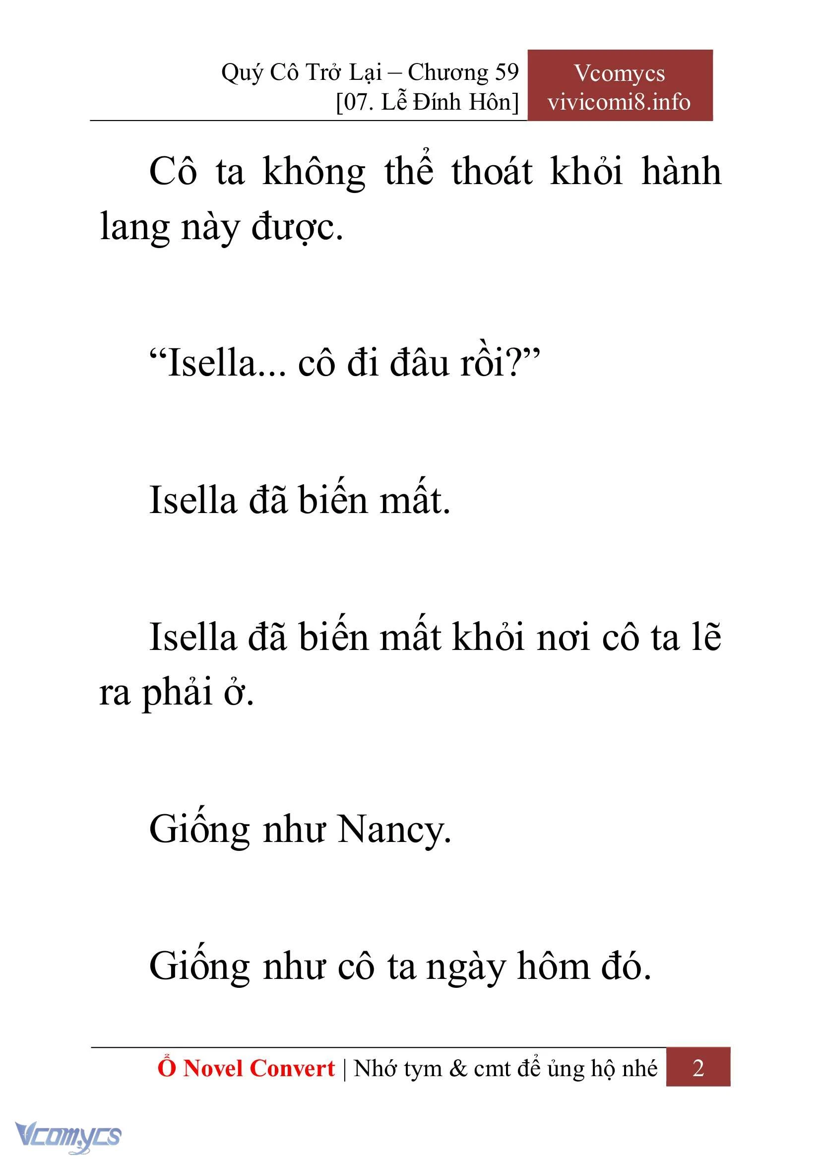 [Novel] Quý Cô Trở Lại Chapter  59 - 4