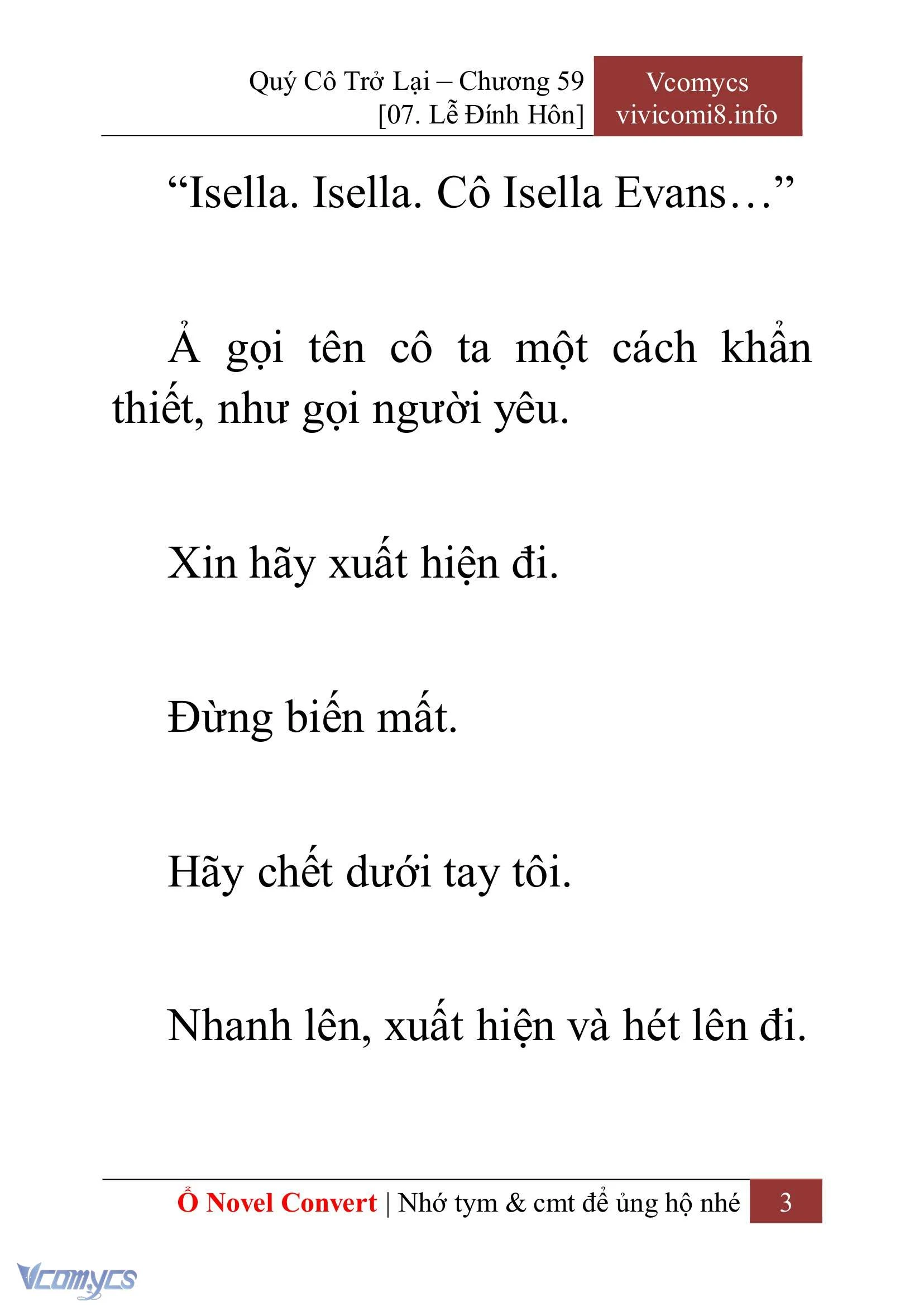 [Novel] Quý Cô Trở Lại Chapter  59 - 5