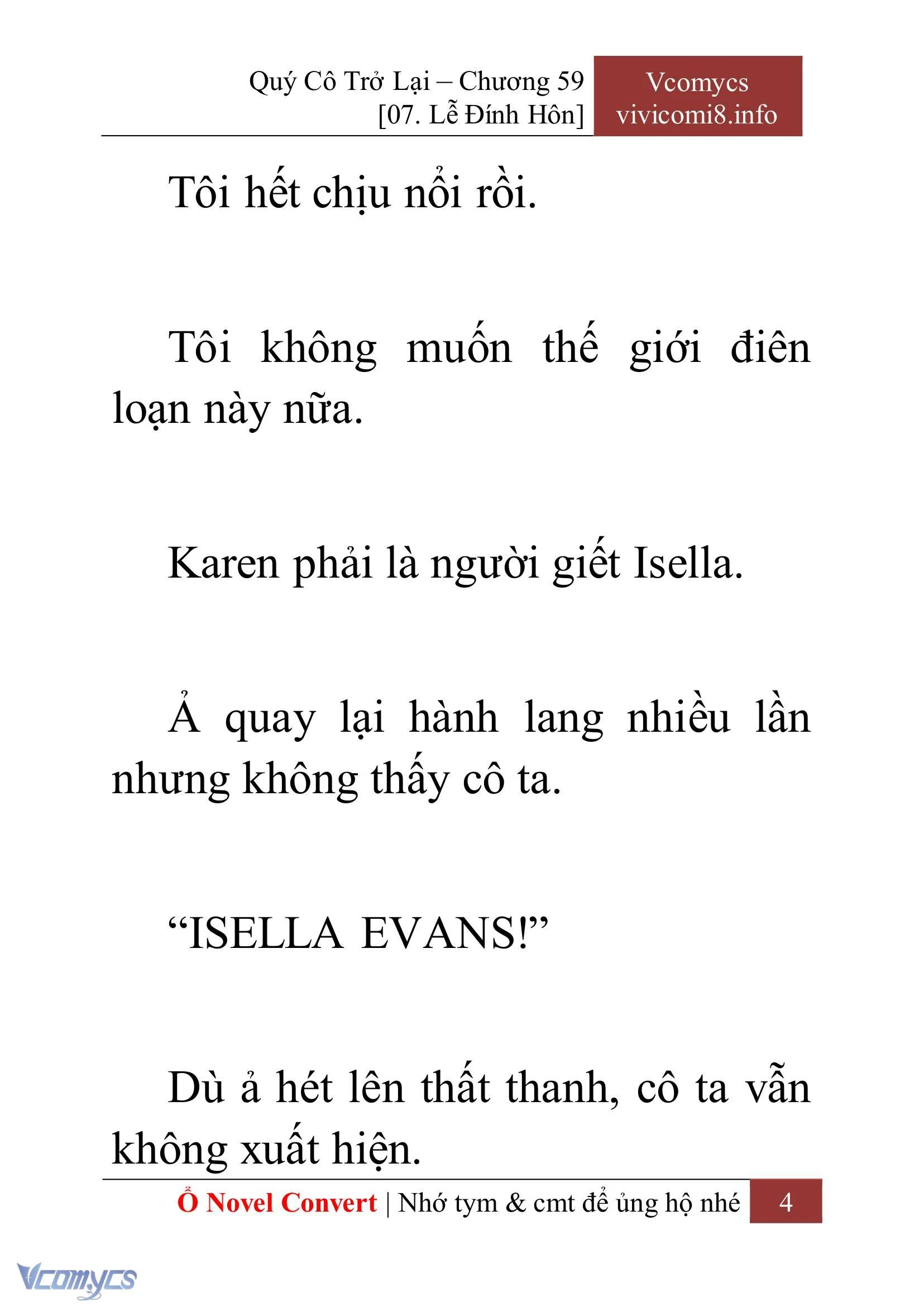 [Novel] Quý Cô Trở Lại Chapter  59 - 6