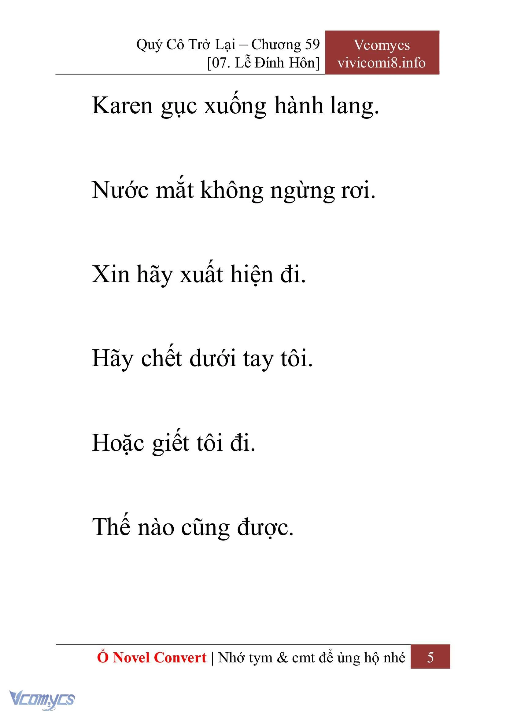 [Novel] Quý Cô Trở Lại Chapter  59 - 7