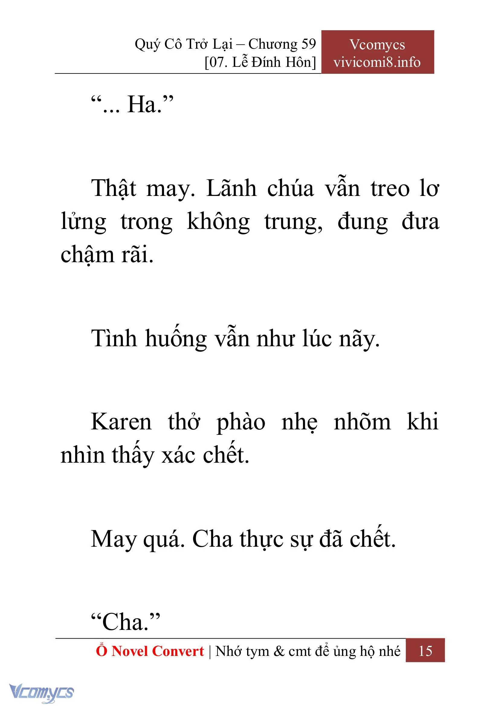 [Novel] Quý Cô Trở Lại Chapter  59 - 17
