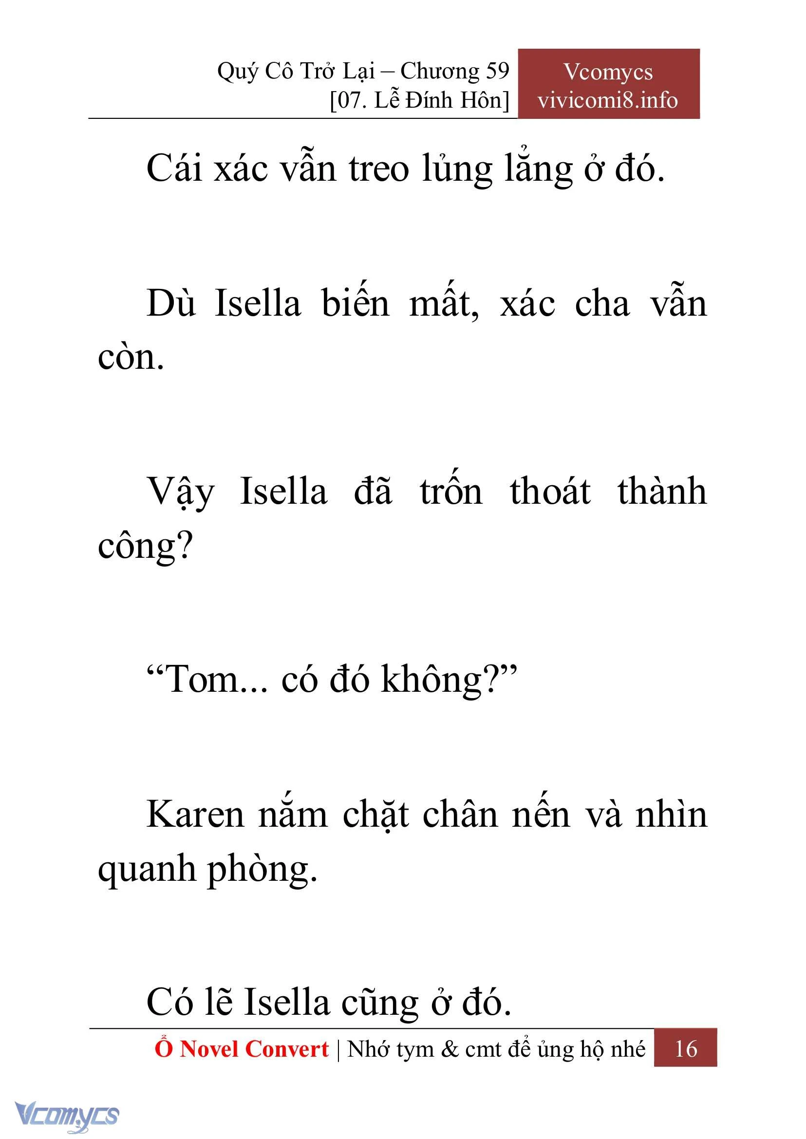 [Novel] Quý Cô Trở Lại Chapter  59 - 18