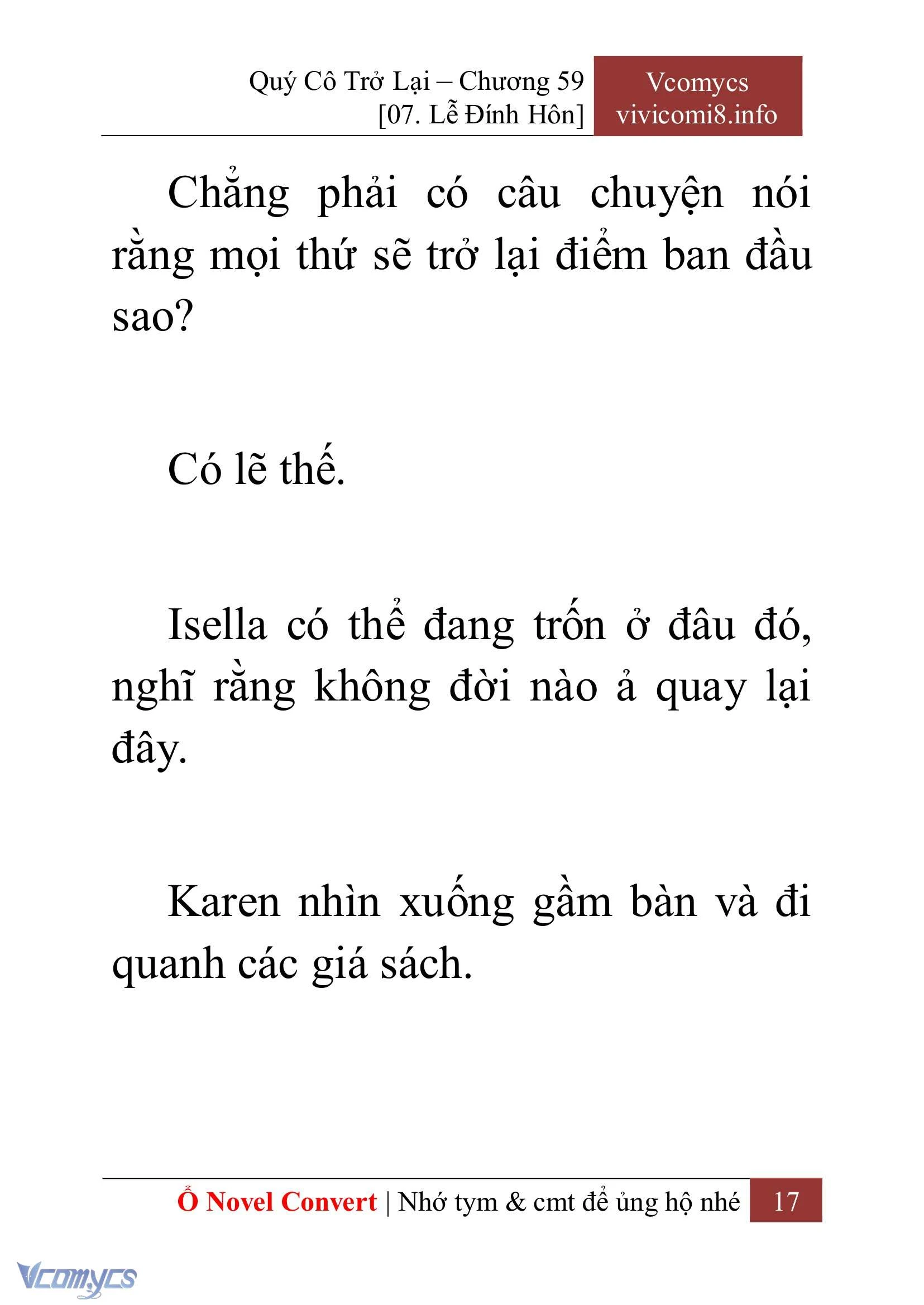 [Novel] Quý Cô Trở Lại Chapter  59 - 19