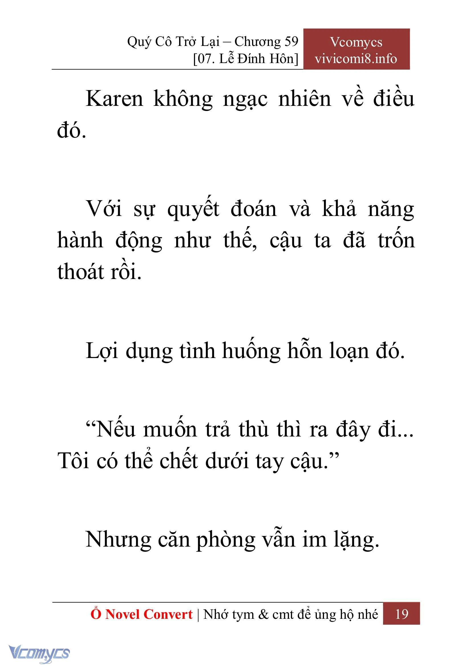 [Novel] Quý Cô Trở Lại Chapter  59 - 21