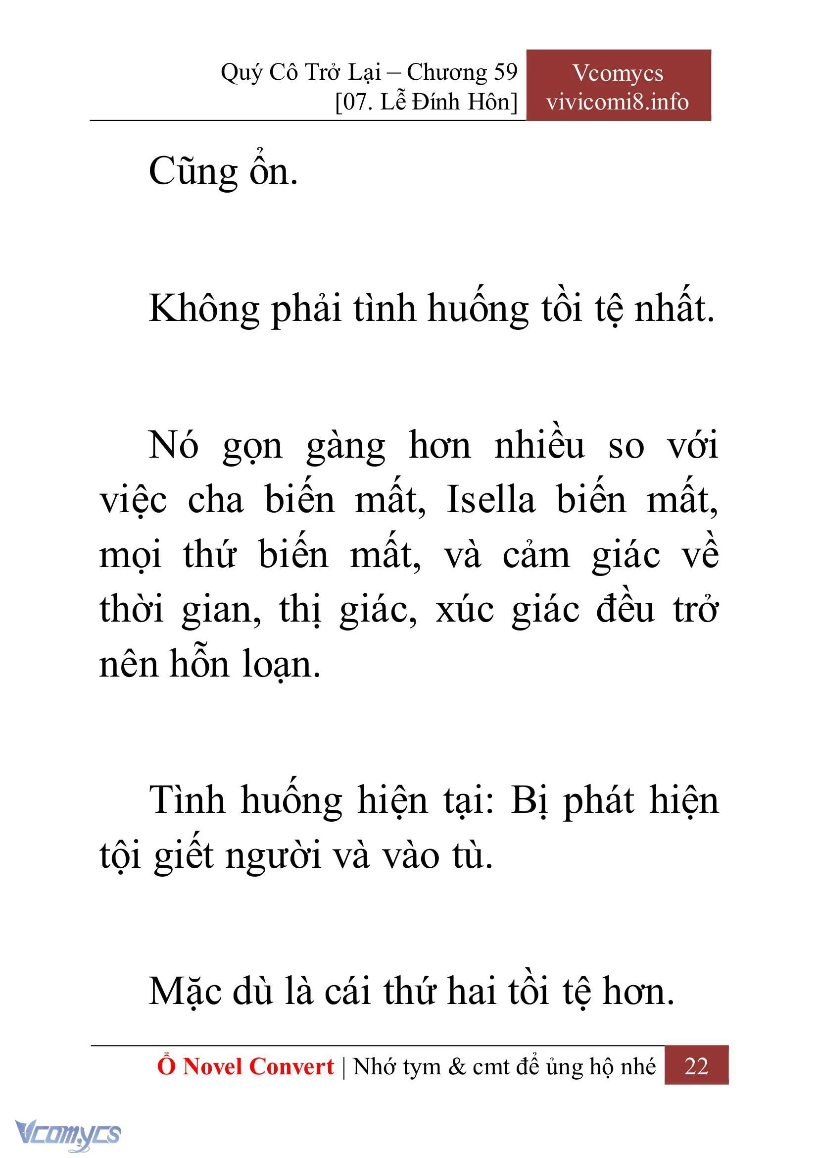 [Novel] Quý Cô Trở Lại Chapter  59 - 24