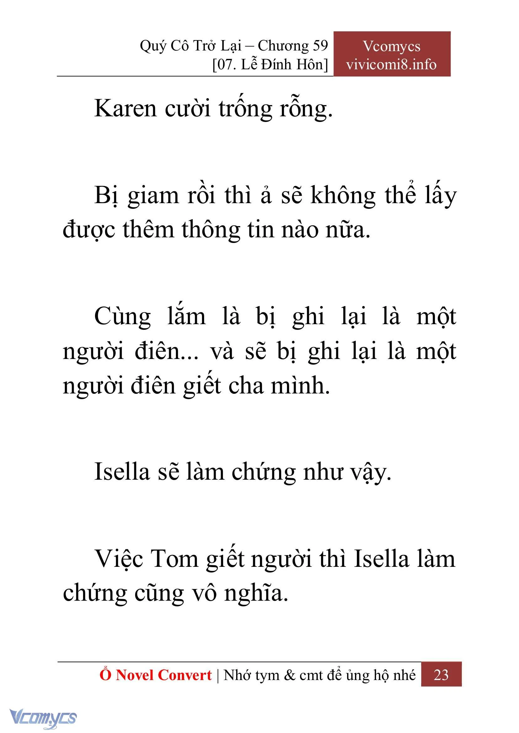[Novel] Quý Cô Trở Lại Chapter  59 - 25