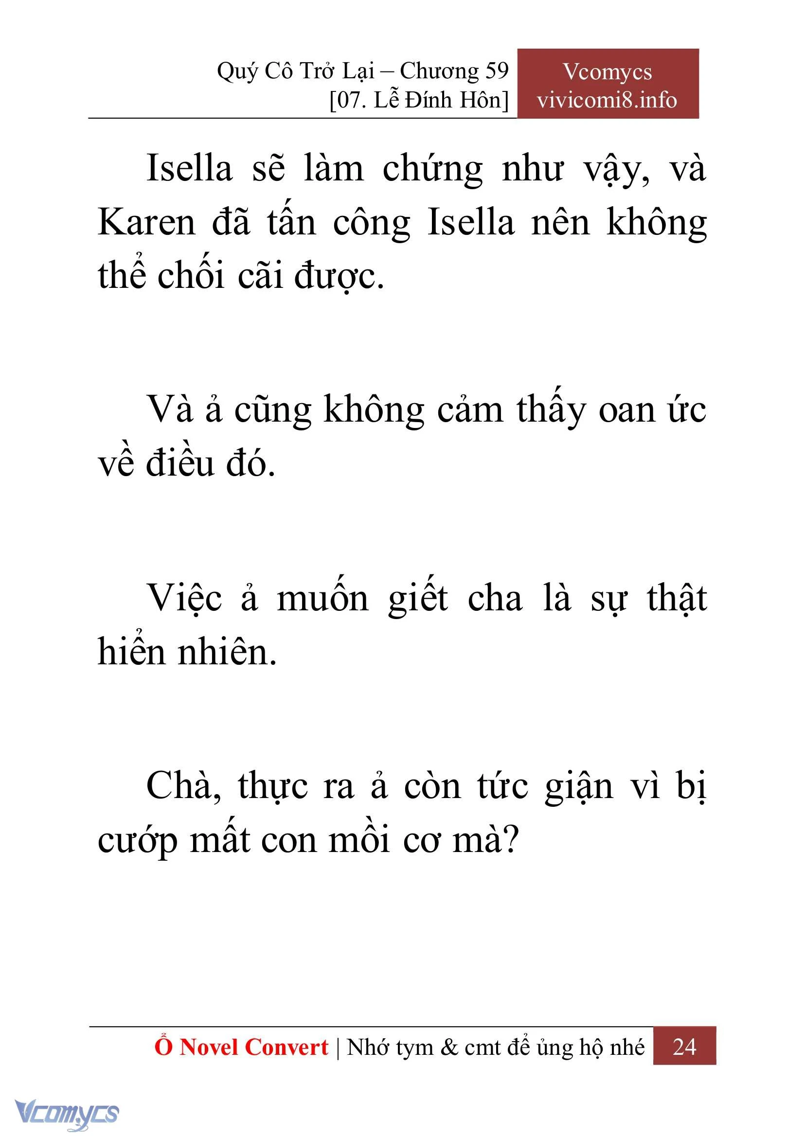 [Novel] Quý Cô Trở Lại Chapter  59 - 26