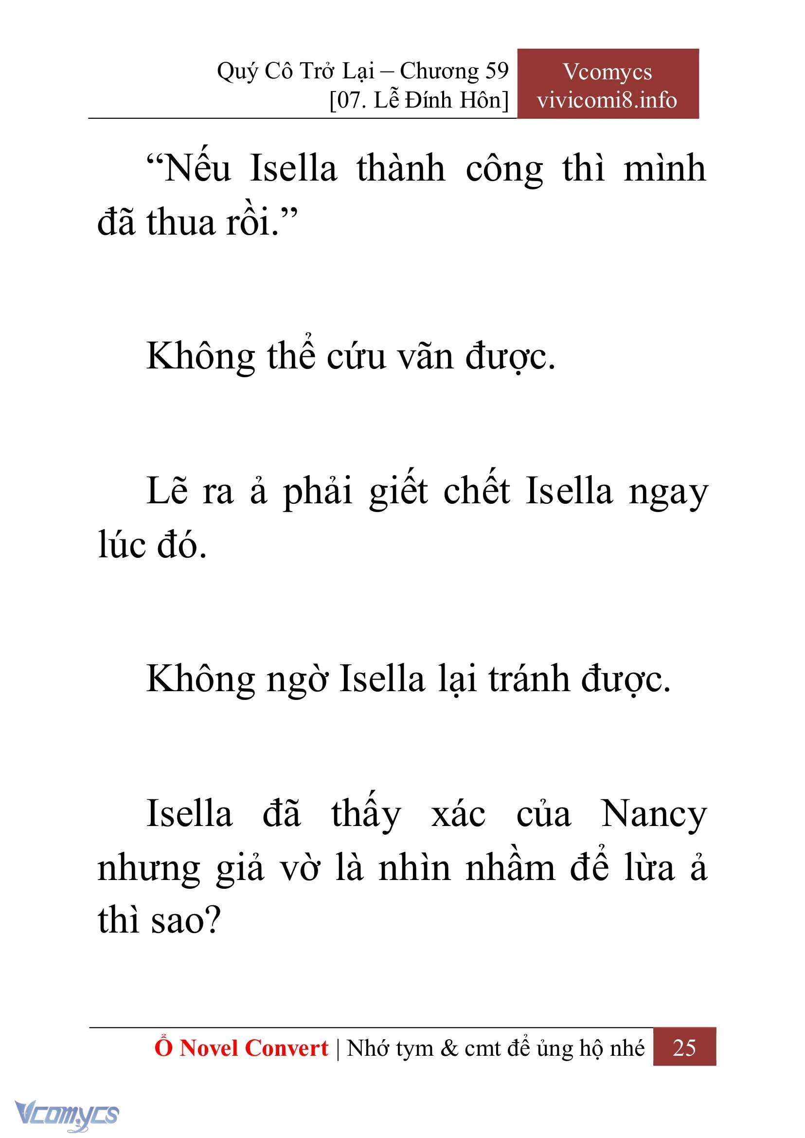 [Novel] Quý Cô Trở Lại Chapter  59 - 27