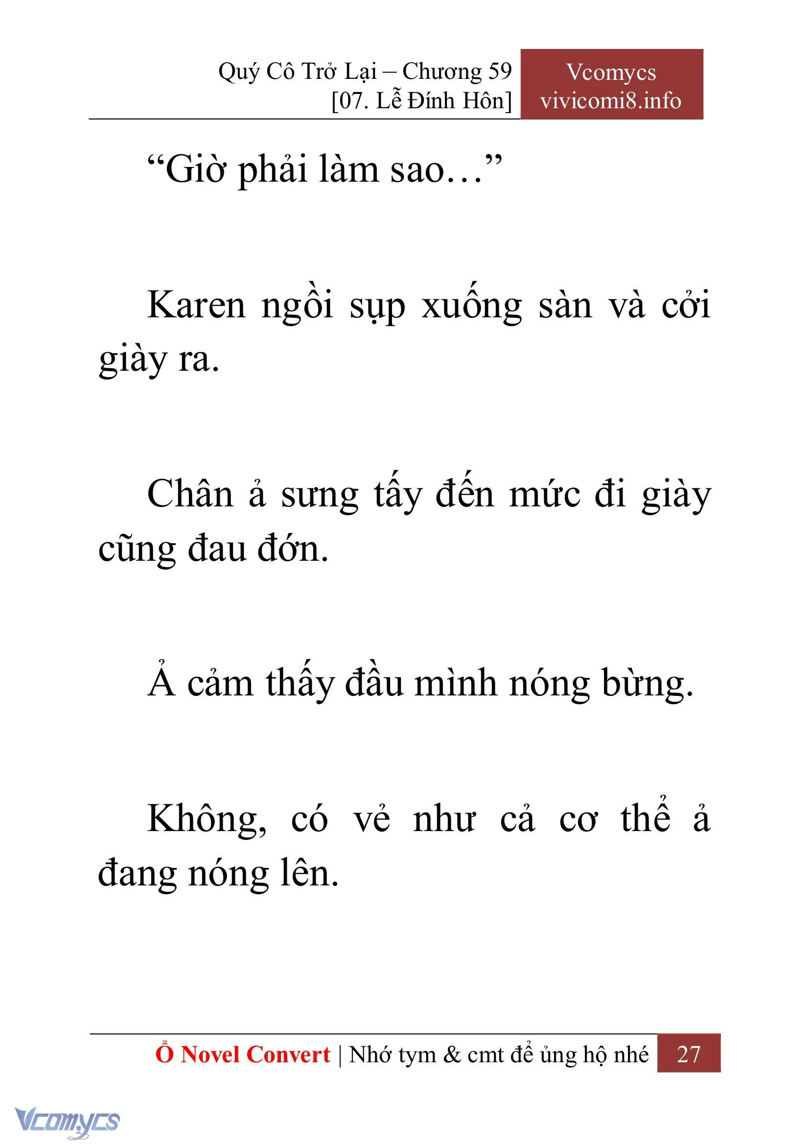 [Novel] Quý Cô Trở Lại Chapter  59 - 29