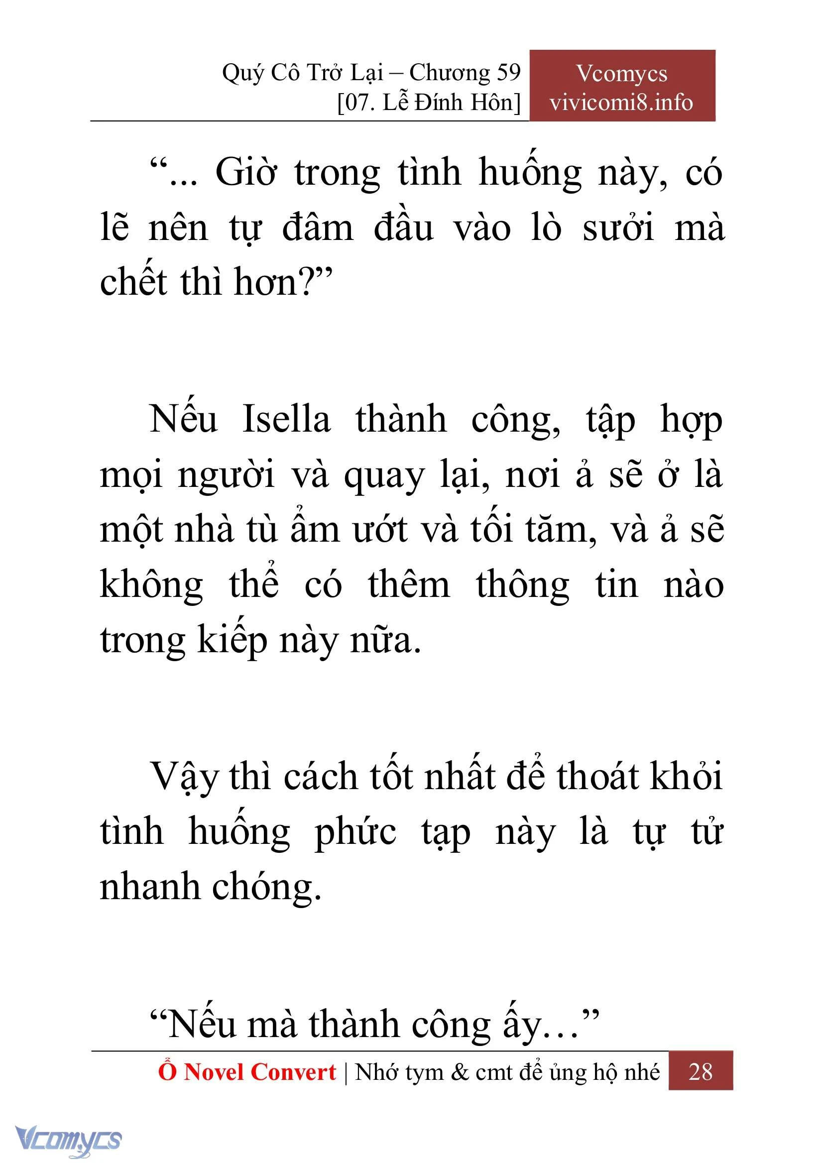 [Novel] Quý Cô Trở Lại Chapter  59 - 30