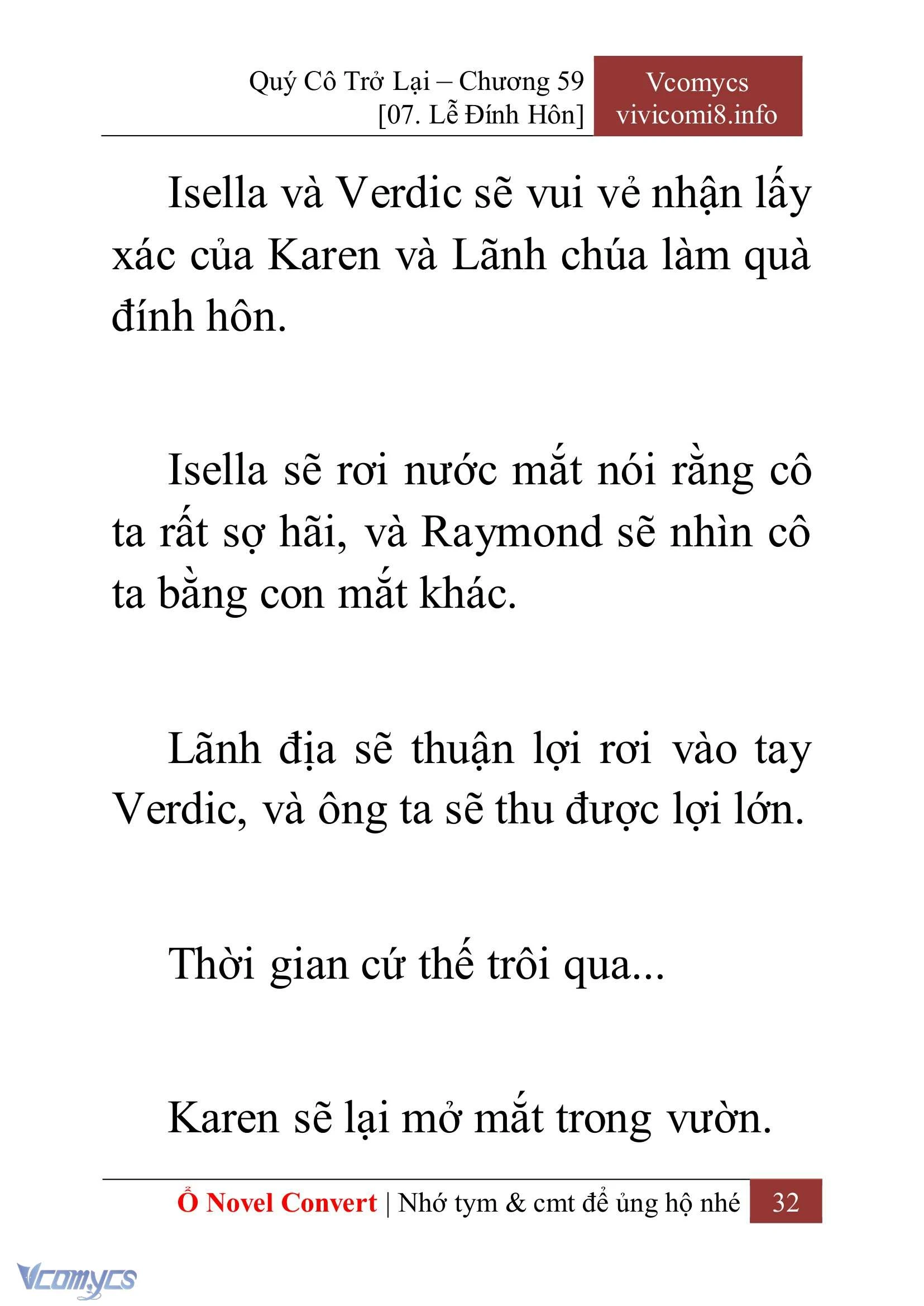 [Novel] Quý Cô Trở Lại Chapter  59 - 34