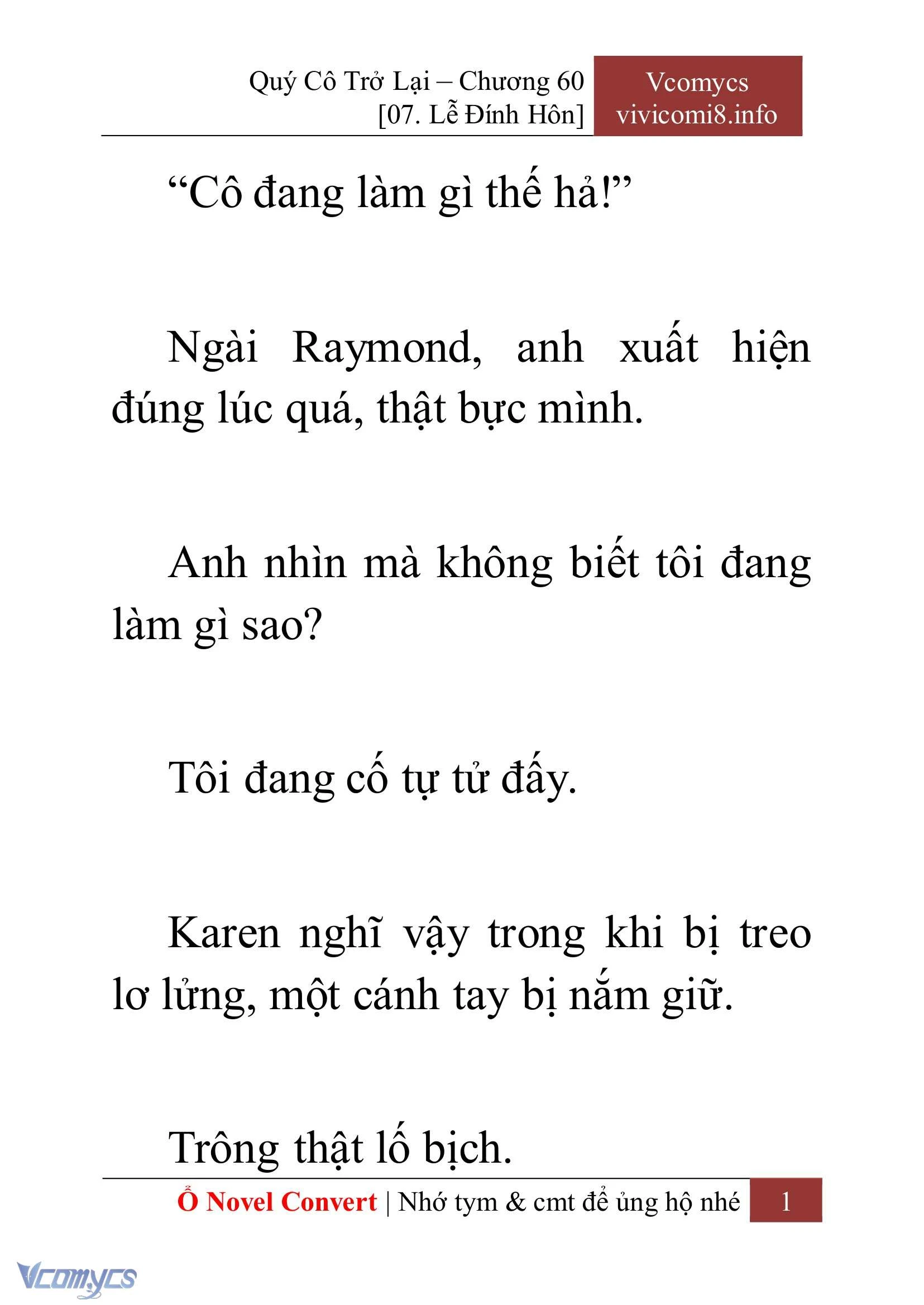 [Novel] Quý Cô Trở Lại Chapter  60 - 3